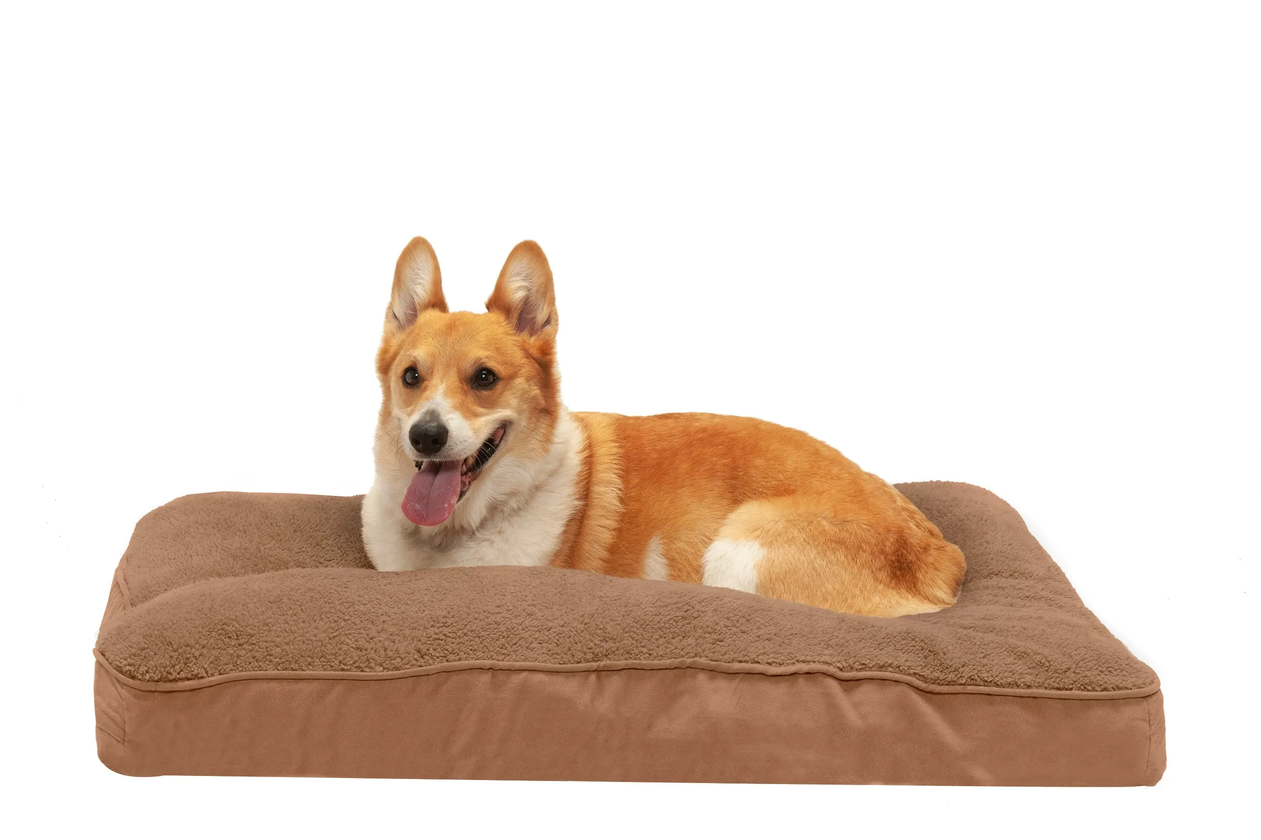 Deluxe Mattress Dog Bed - Terry & Suede