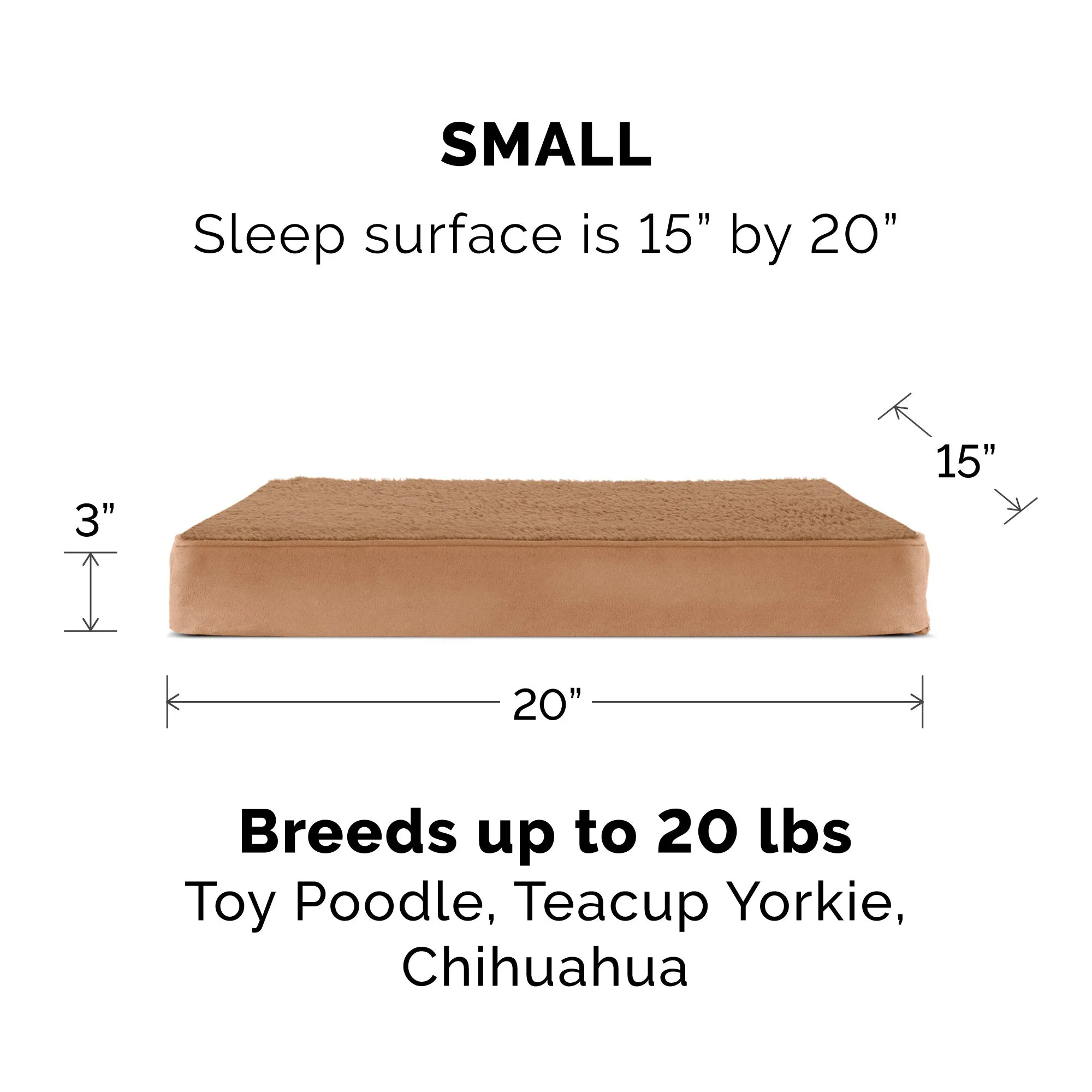 Deluxe Mattress Dog Bed - Terry & Suede