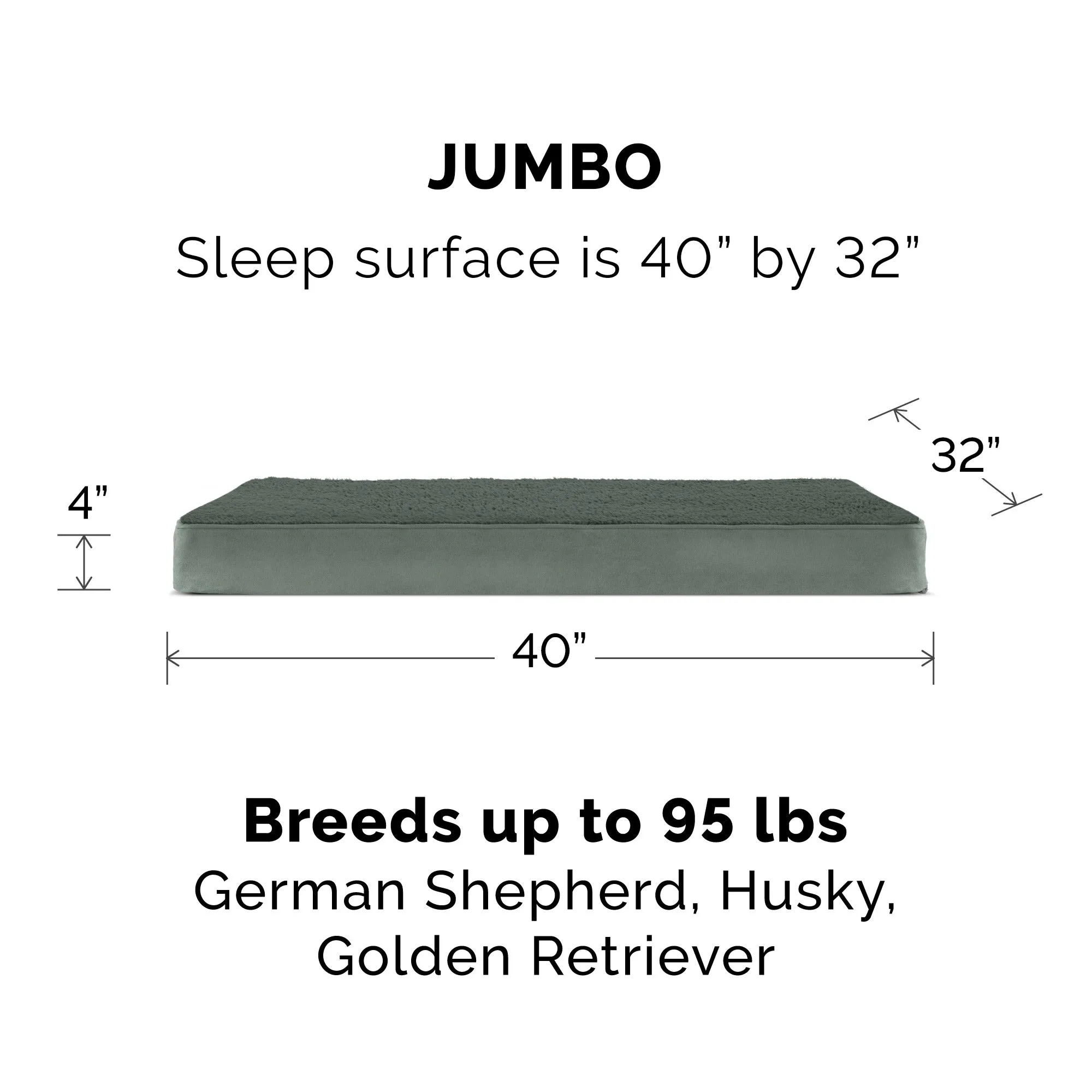 Deluxe Mattress Dog Bed - Terry & Suede