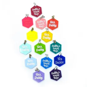 Design Your Own Acrylic Collar Tag - Hexagon