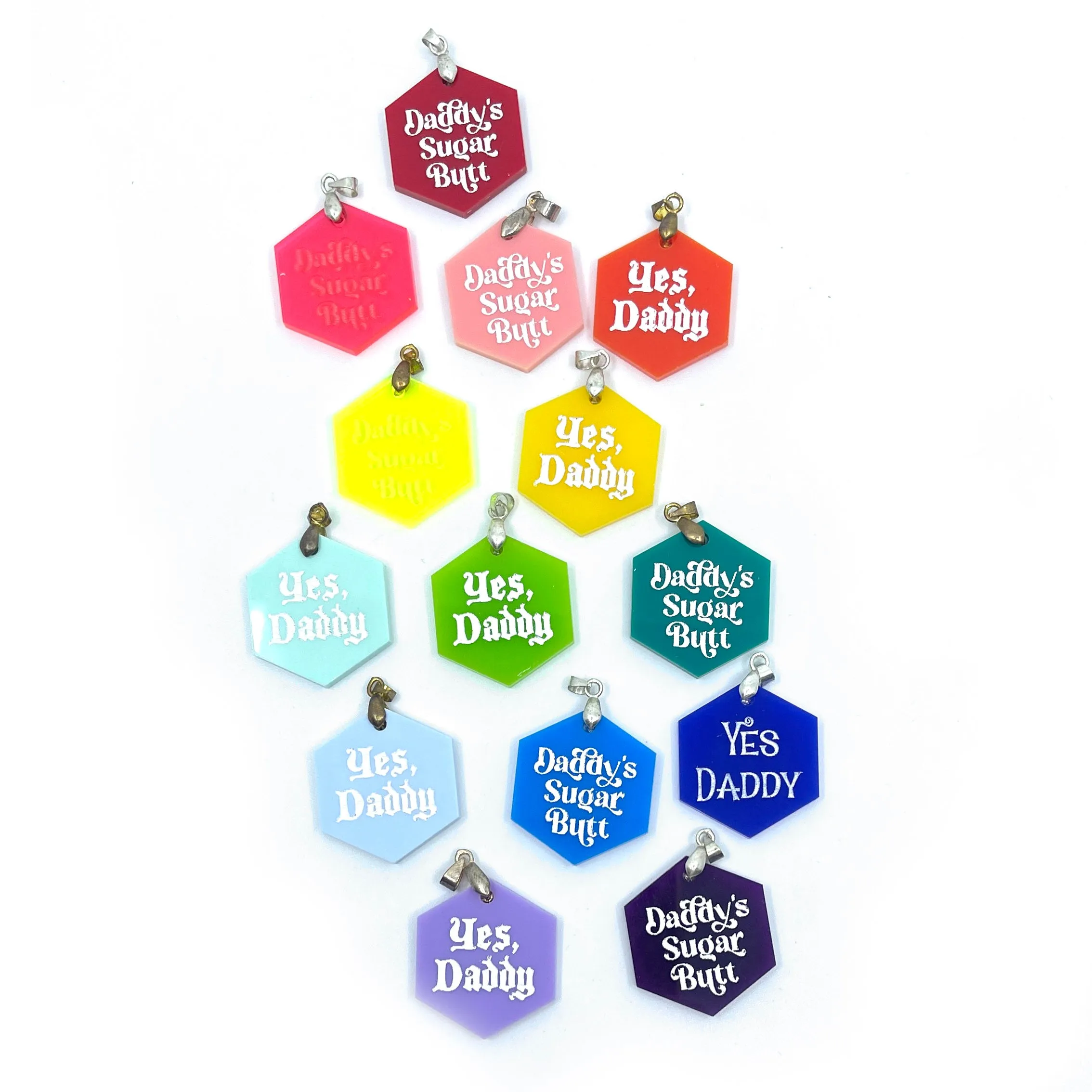 Design Your Own Acrylic Collar Tag - Hexagon