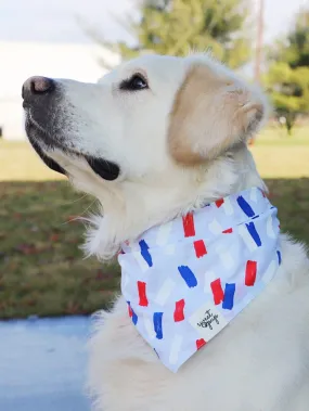 Dog Bandana - Summer Dazzle Red & Blue