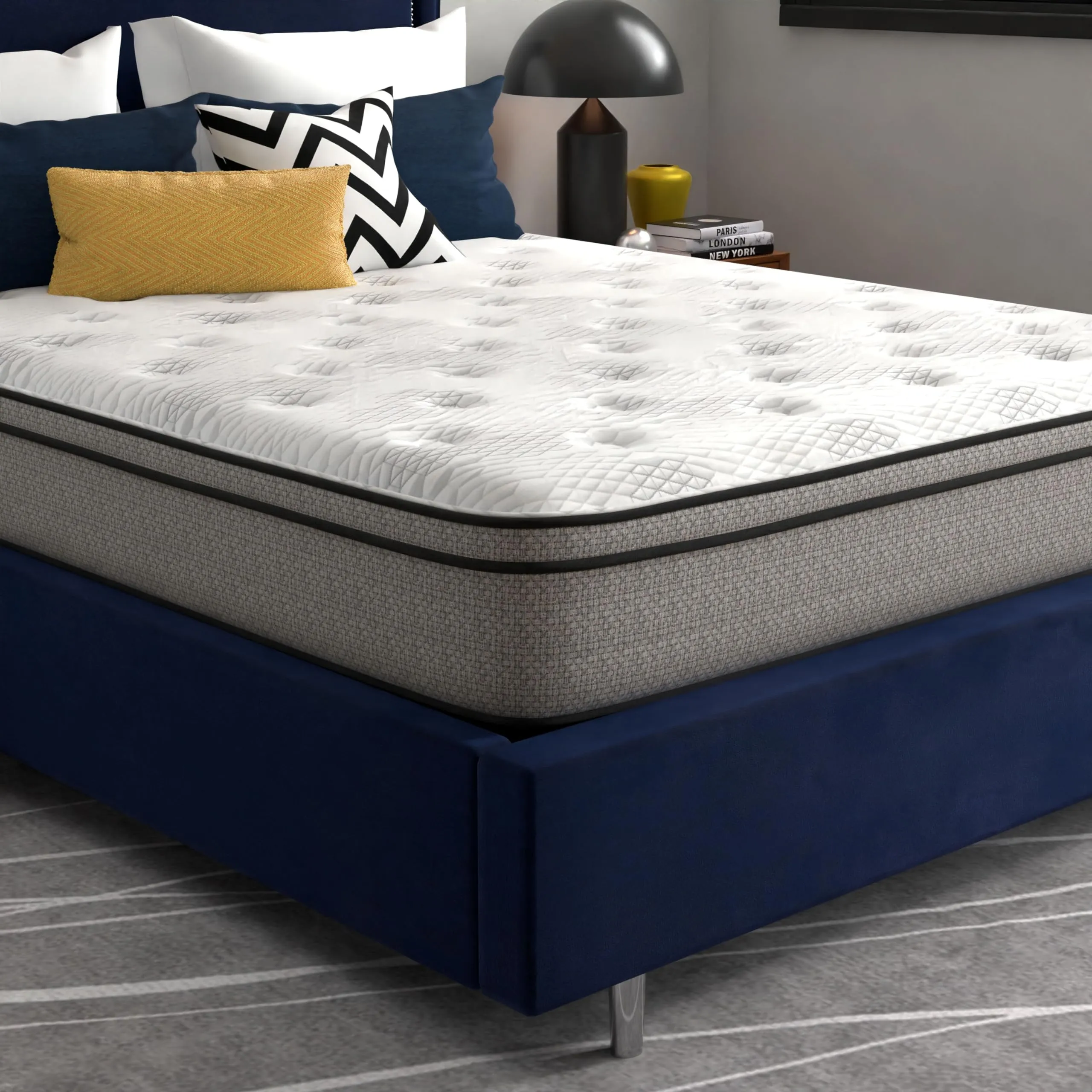 Early Bird Fusion 12 Inch Hybrid Cooling Gel Supportive Memory Foam Mattress.