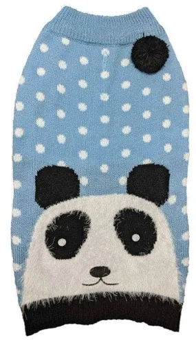 Fashion Pet Panda Dog Sweater Blue - XX-Small