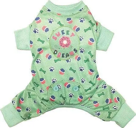 Fashion Pet Sweet Dreams Dog Pajamas Mint - X-Small