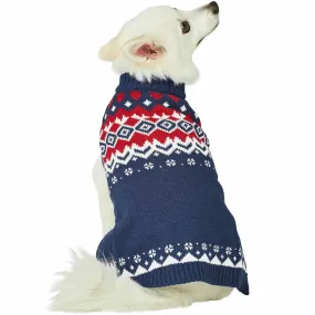 Festive Fair Isle Family Matching Sweater in Navy Blue