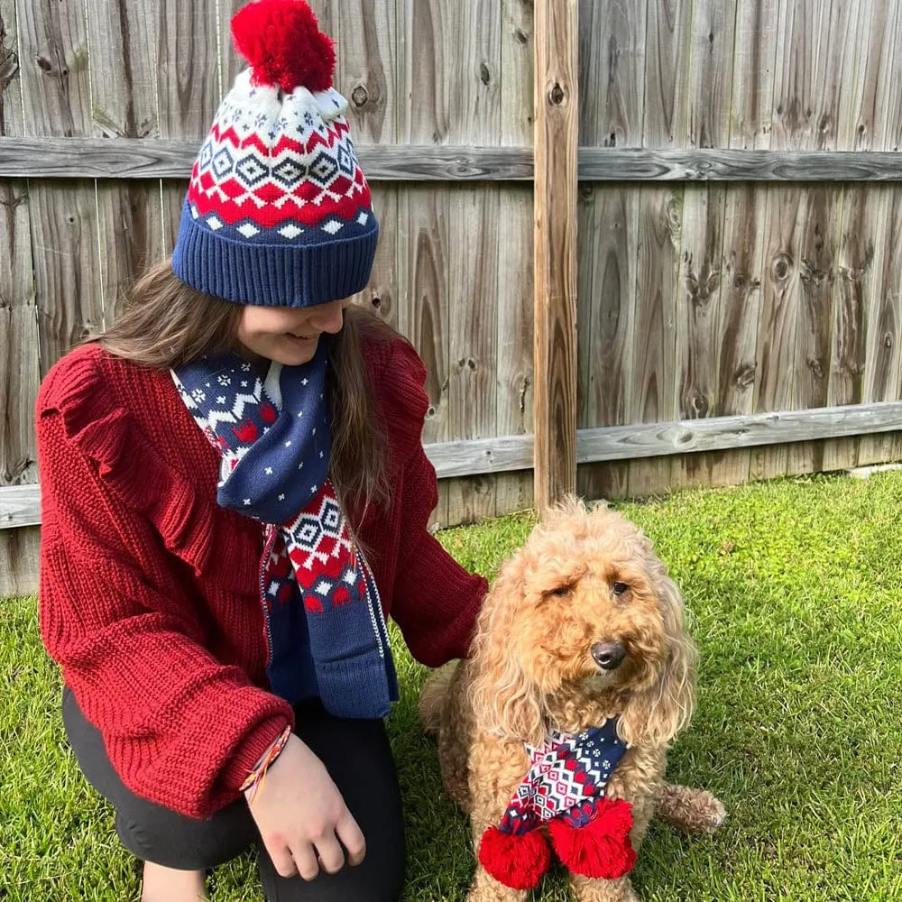 Festive Fair Isle Family Matching Sweater in Navy Blue