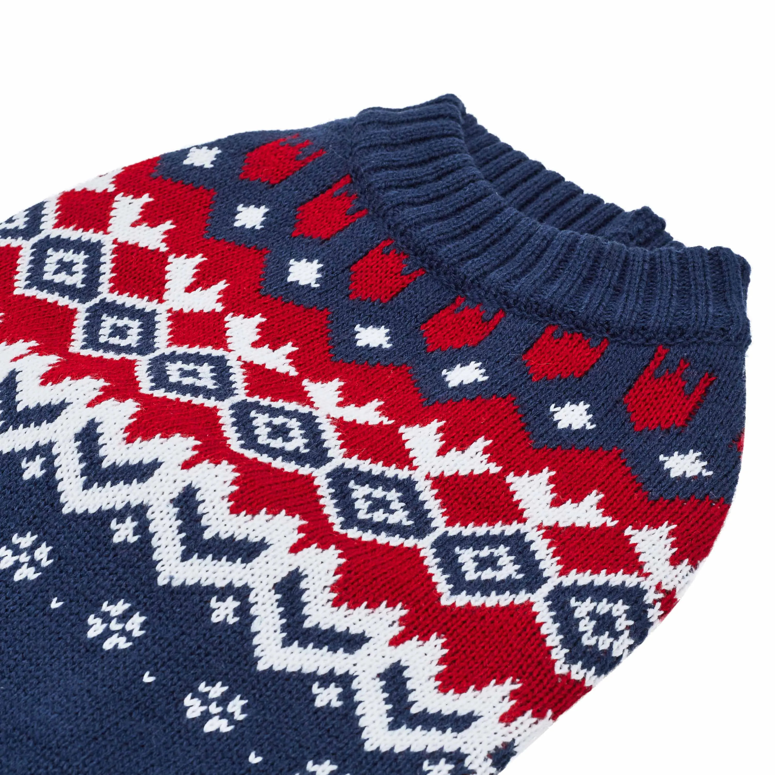 Festive Fair Isle Family Matching Sweater in Navy Blue