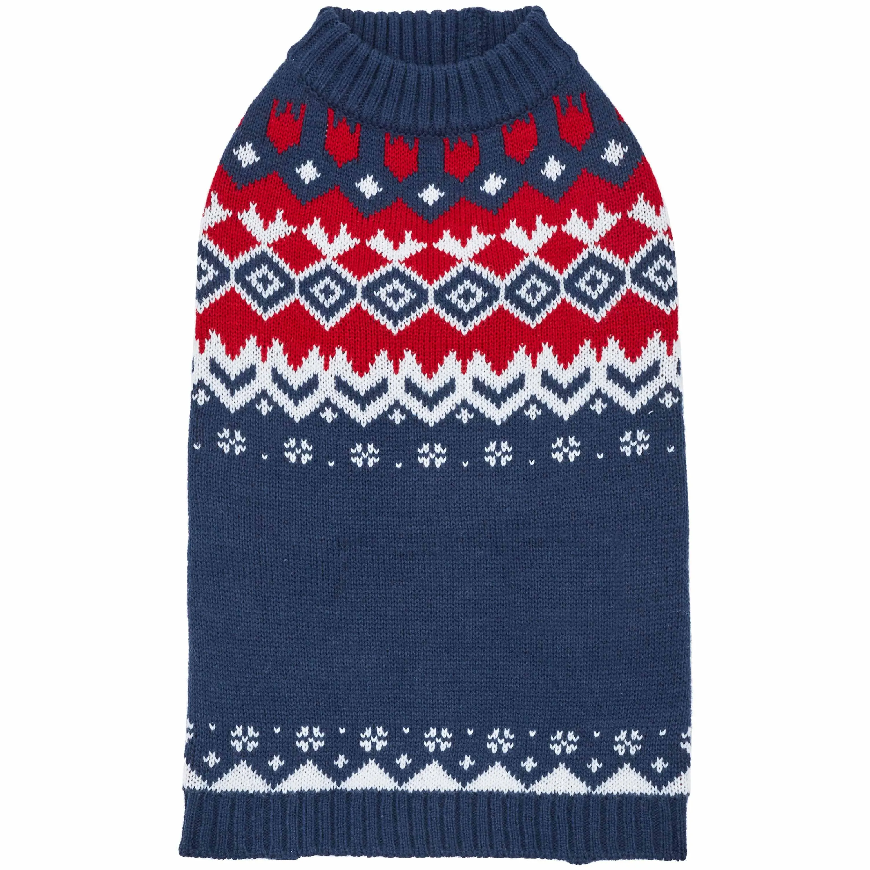 Festive Fair Isle Family Matching Sweater in Navy Blue