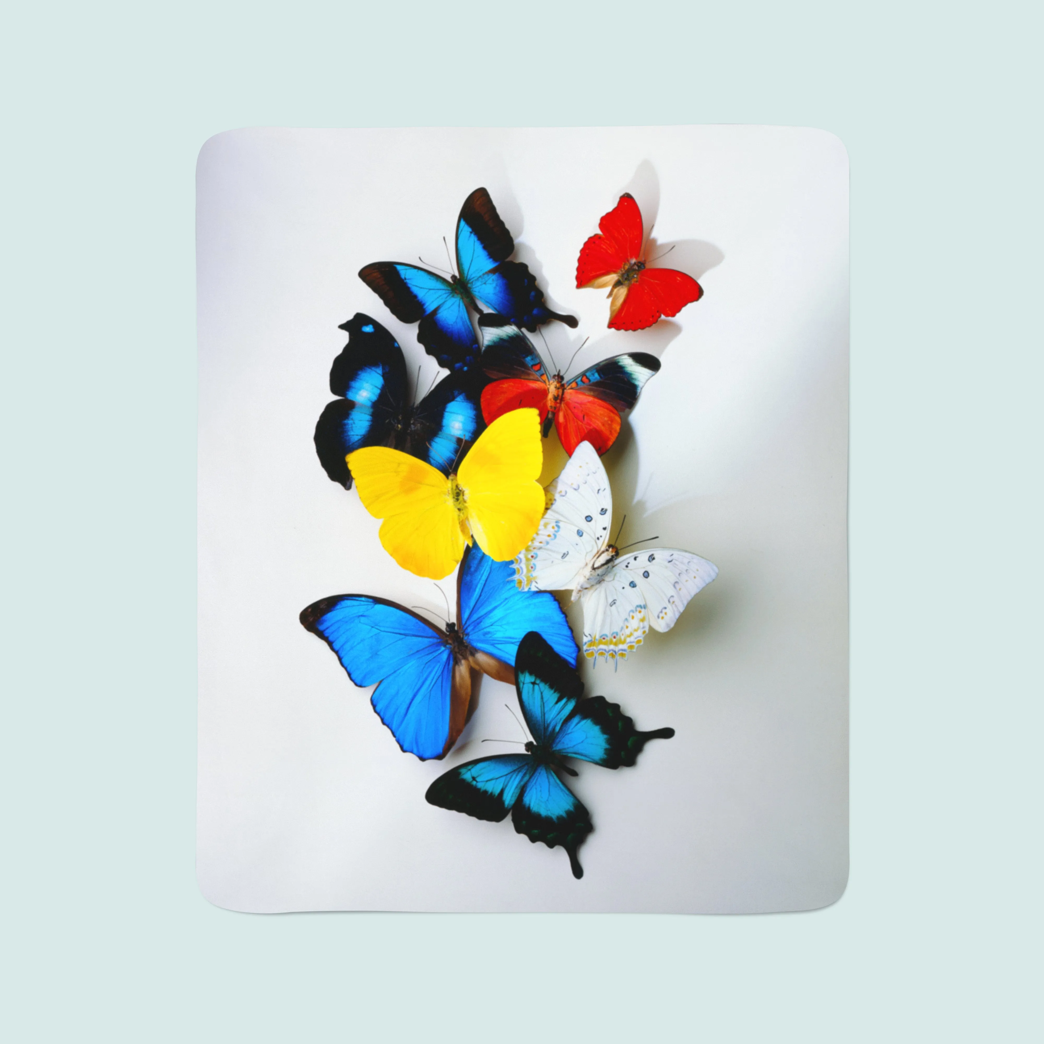 Fleece Blanket Colorful Butterflies