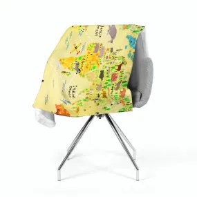 Fleece Blanket Kids Map