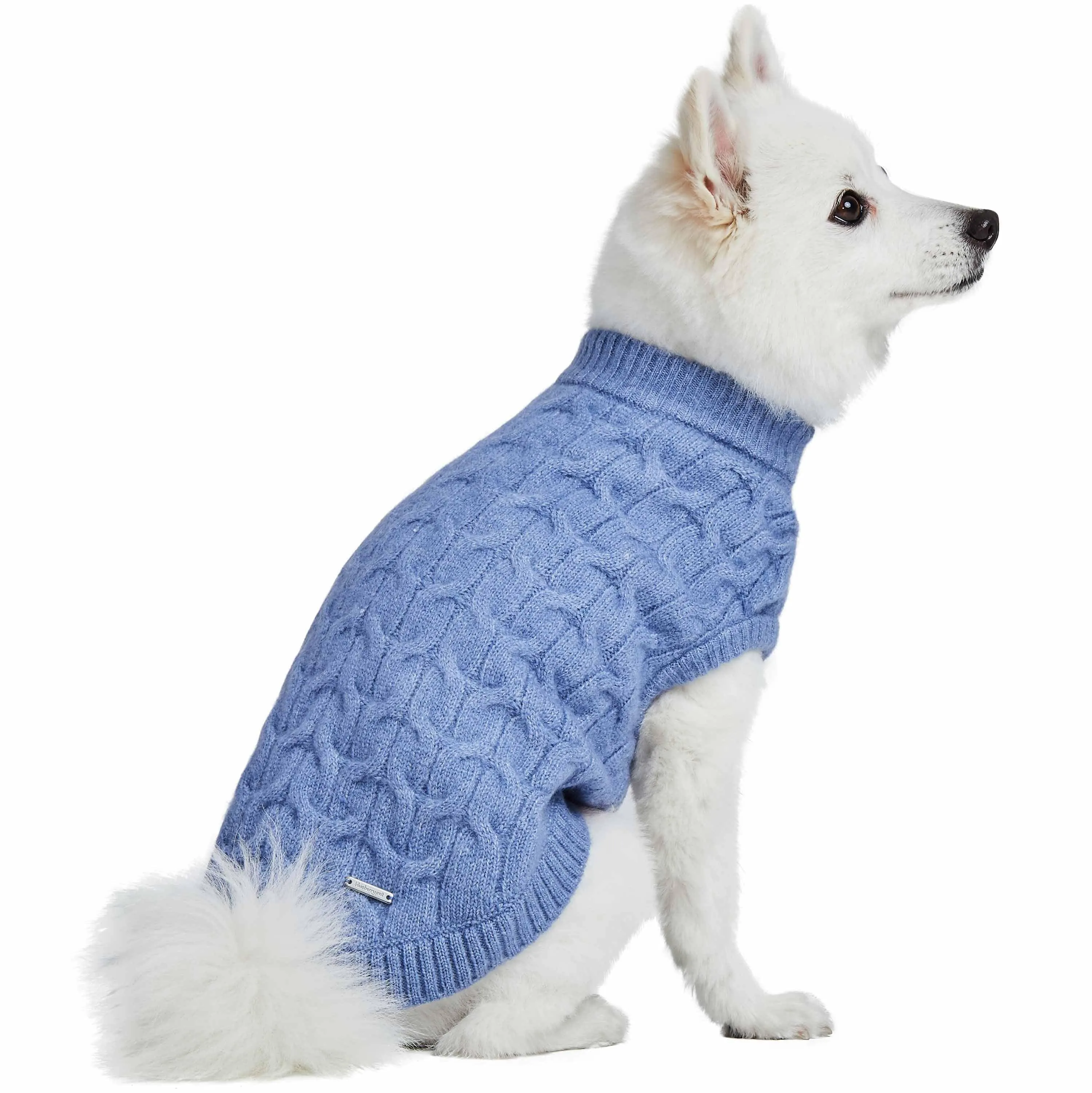 Fuzzy Textured Knit Dog Sweater, Crew-neck