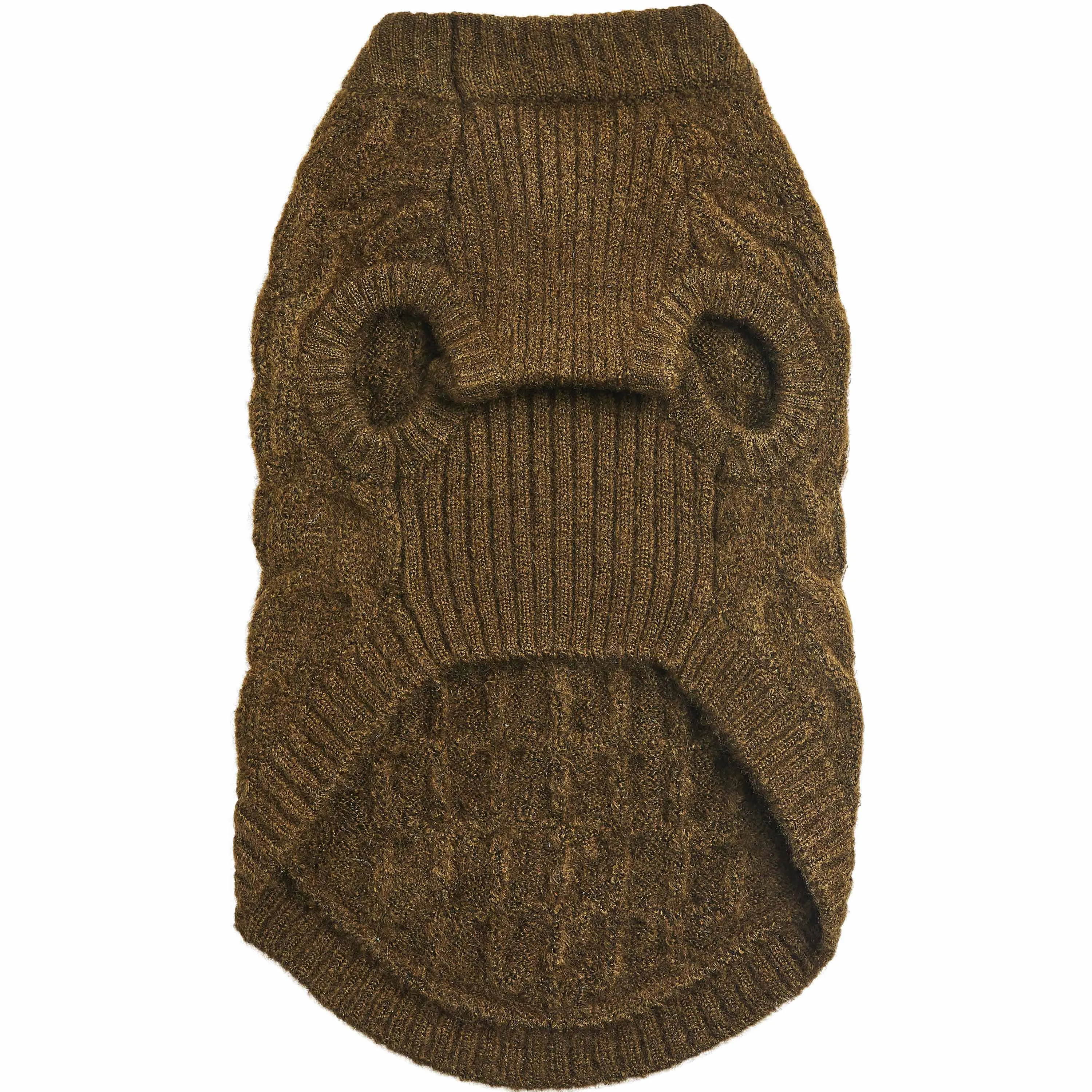 Fuzzy Textured Knit Dog Sweater, Crew-neck