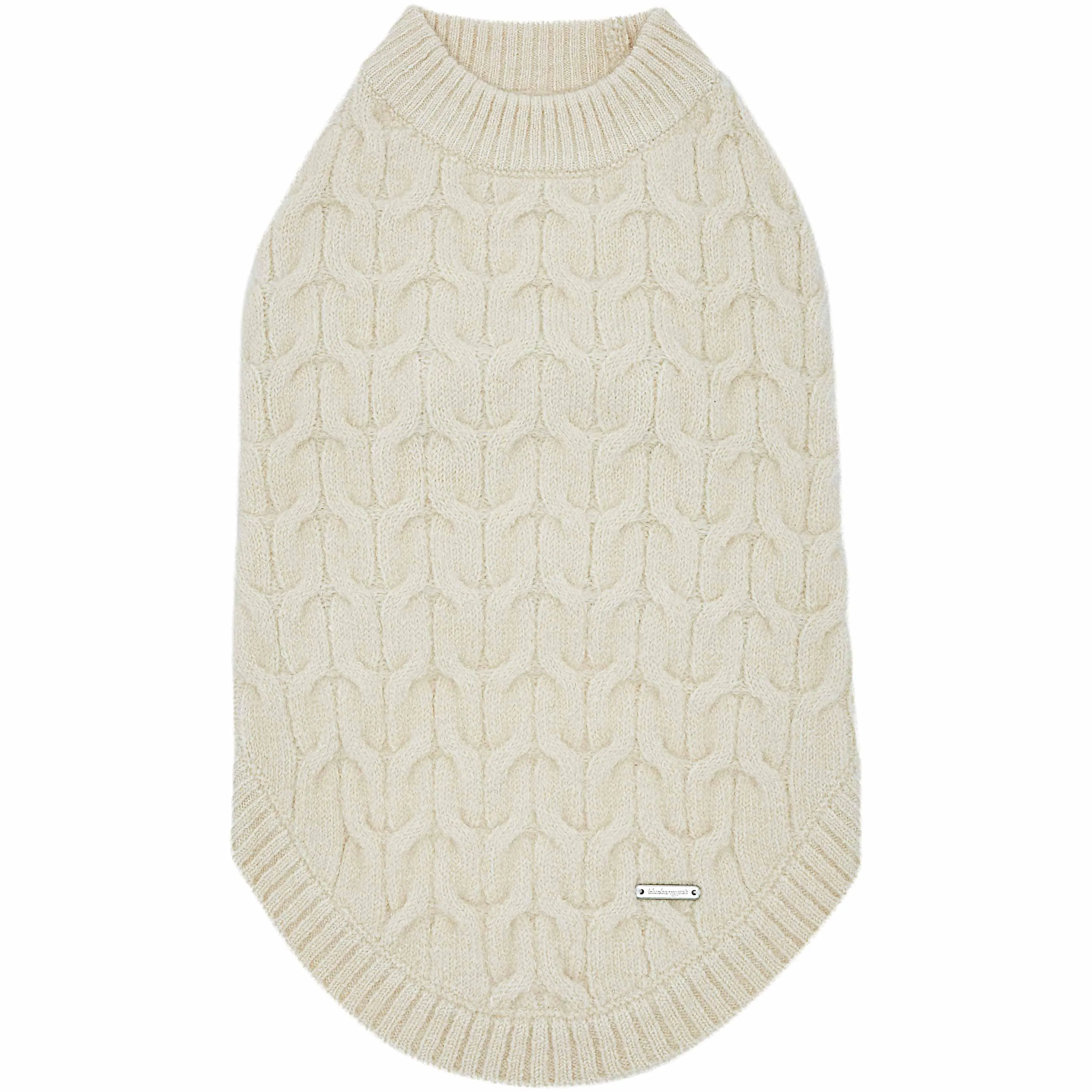 Fuzzy Textured Knit Dog Sweater, Crew-neck