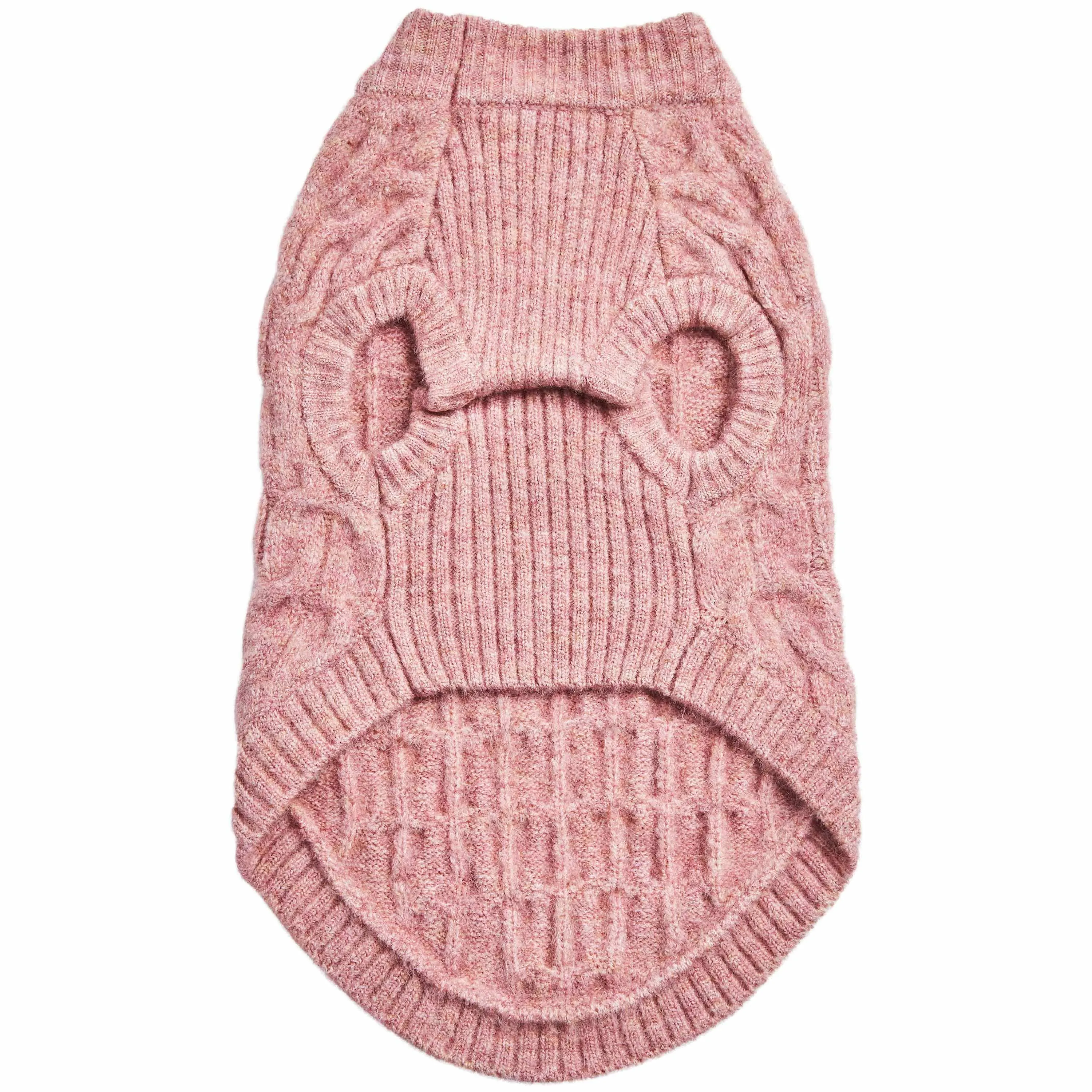 Fuzzy Textured Knit Dog Sweater, Crew-neck