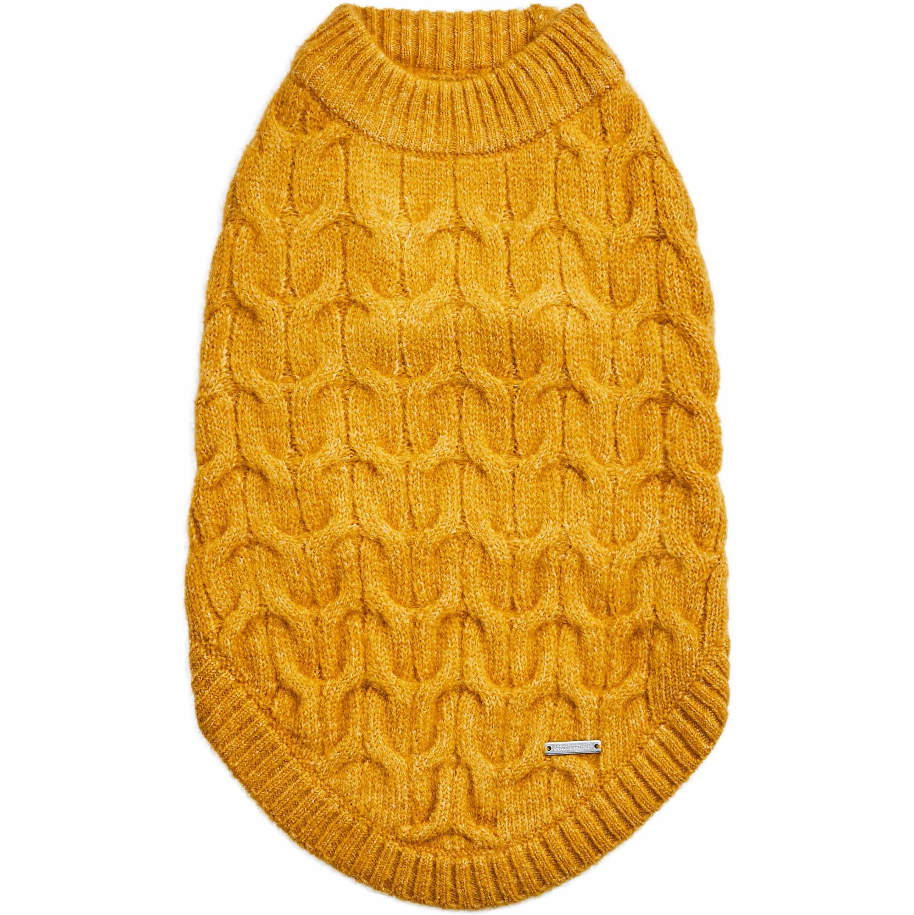 Fuzzy Textured Knit Dog Sweater, Crew-neck