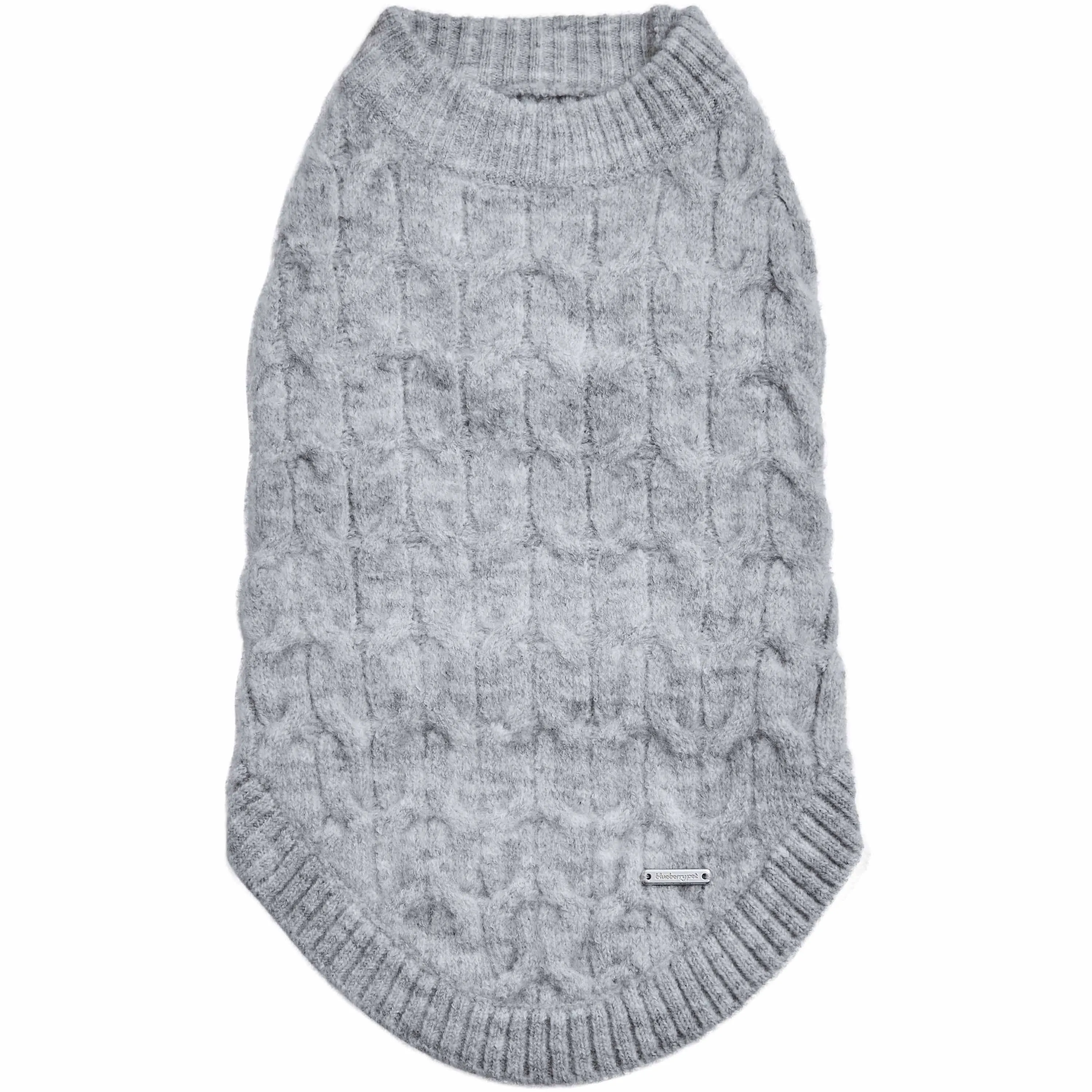 Fuzzy Textured Knit Dog Sweater, Crew-neck