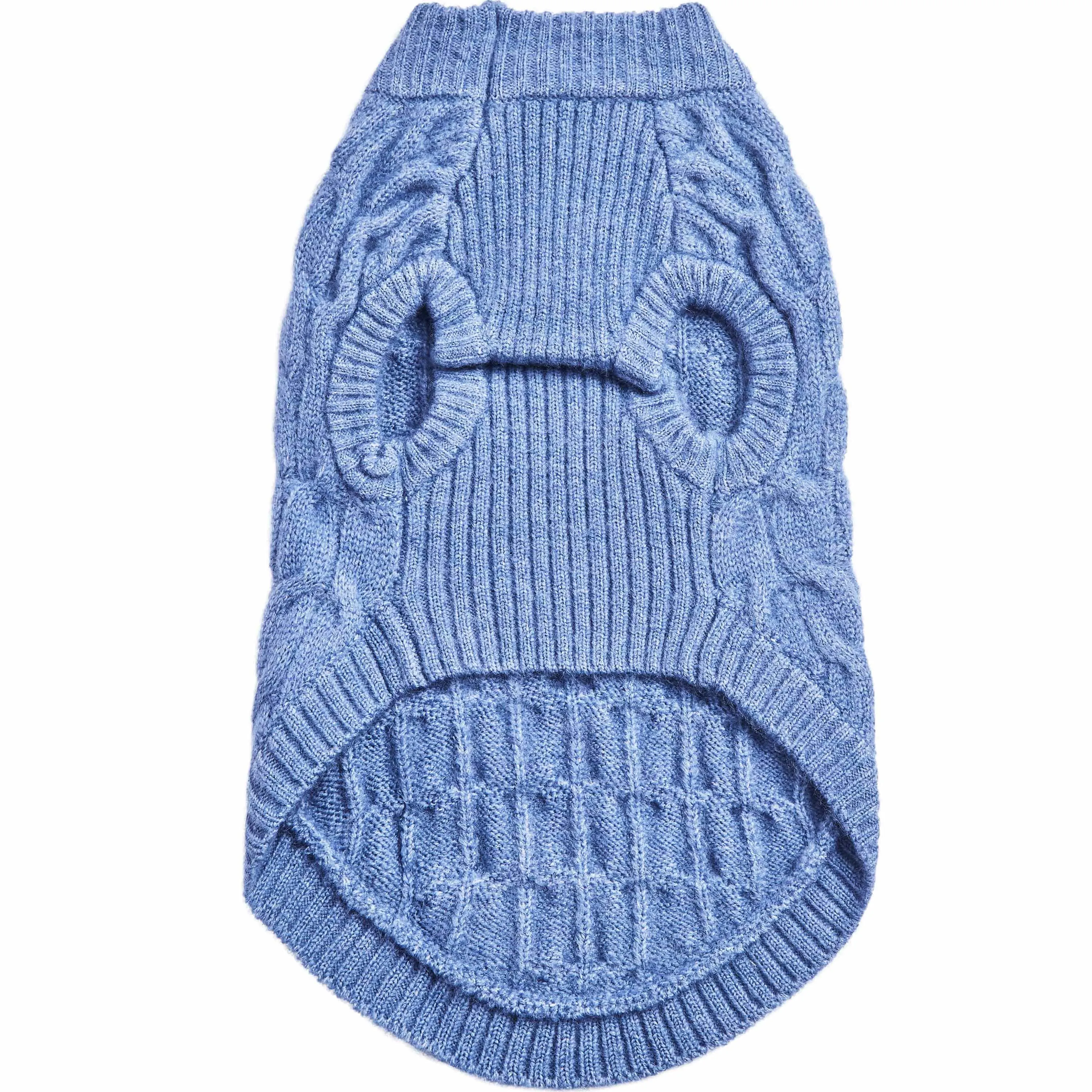 Fuzzy Textured Knit Dog Sweater, Crew-neck