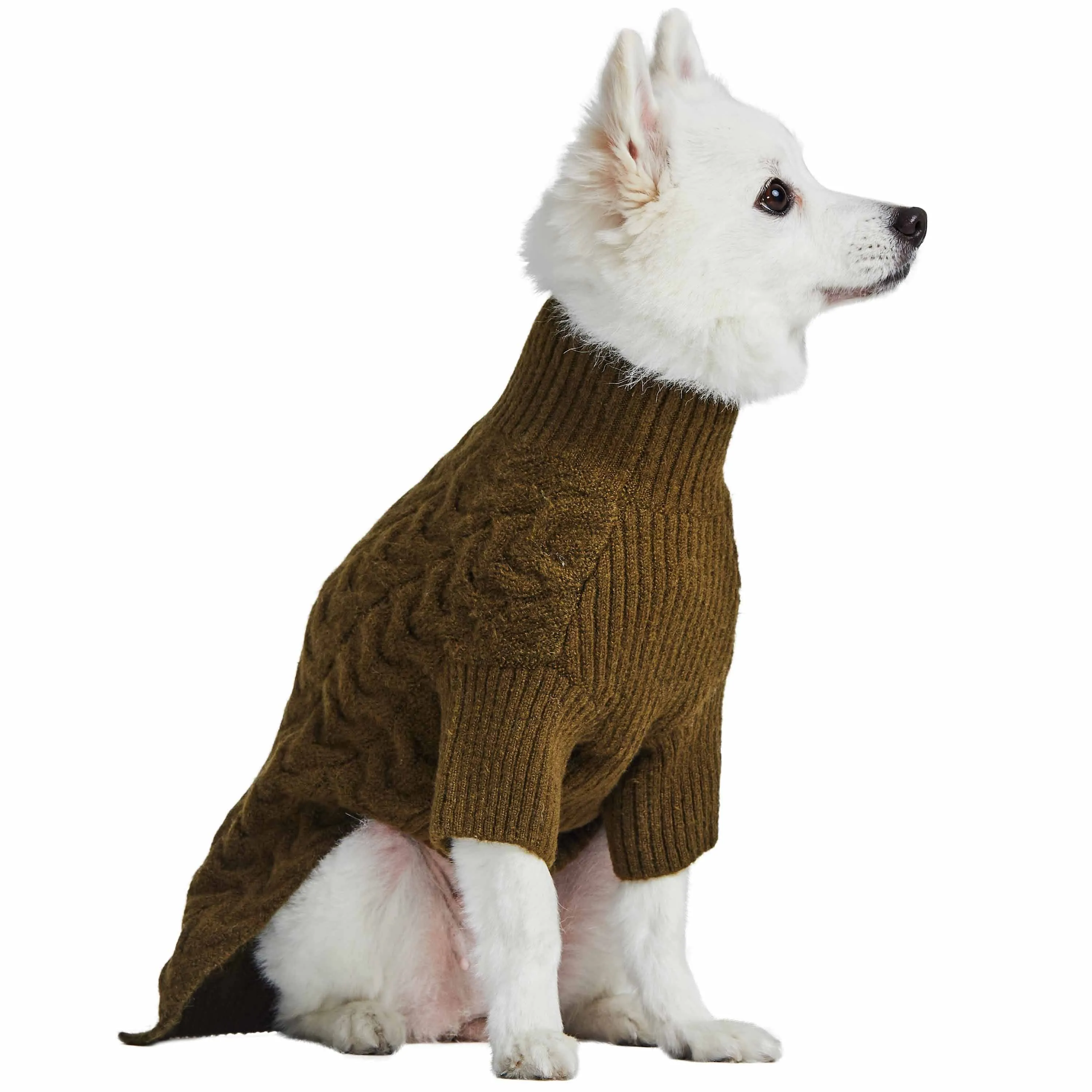 Fuzzy Textured Knit Dog Sweater, Turtle-neck