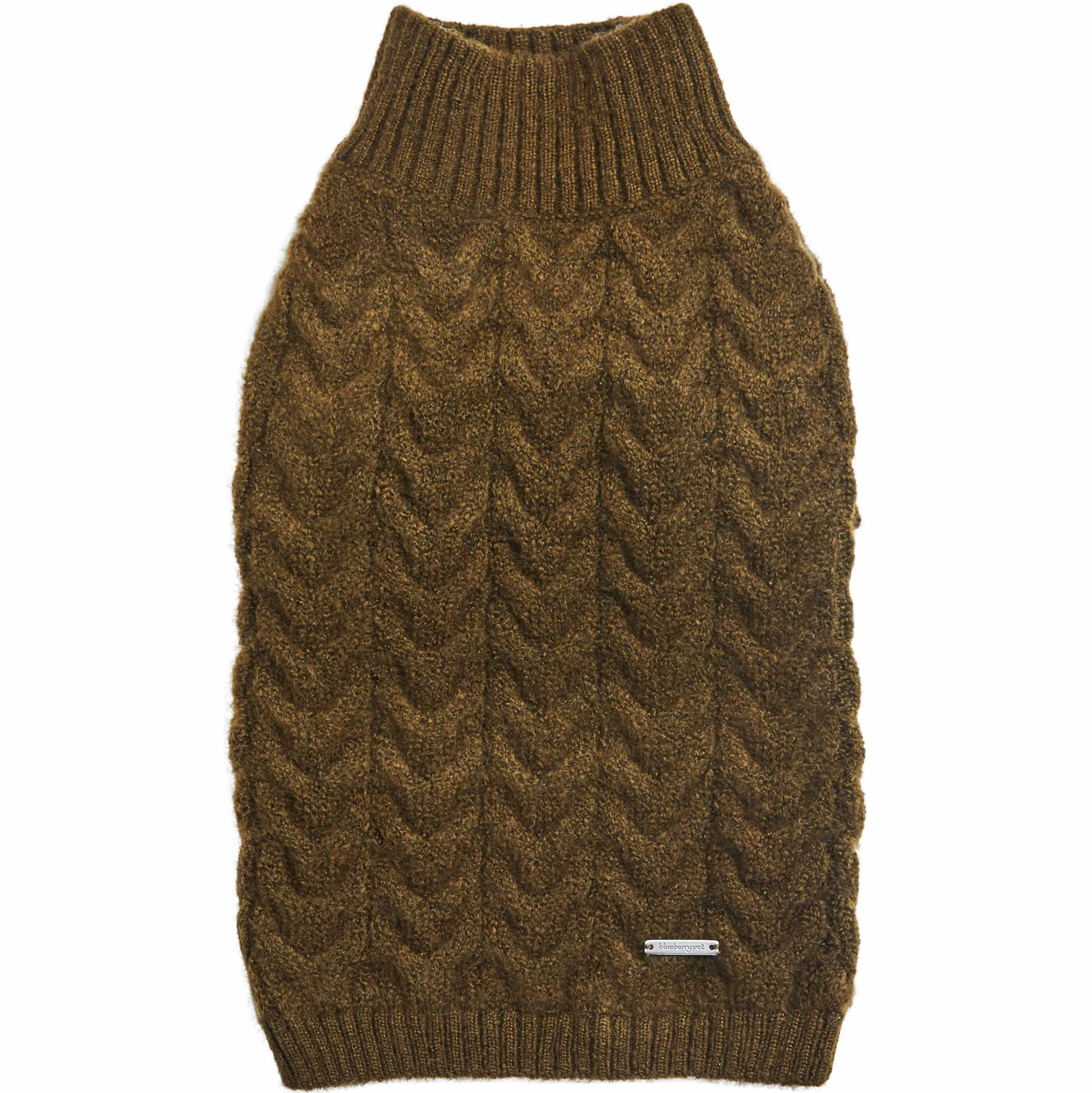 Fuzzy Textured Knit Dog Sweater, Turtle-neck