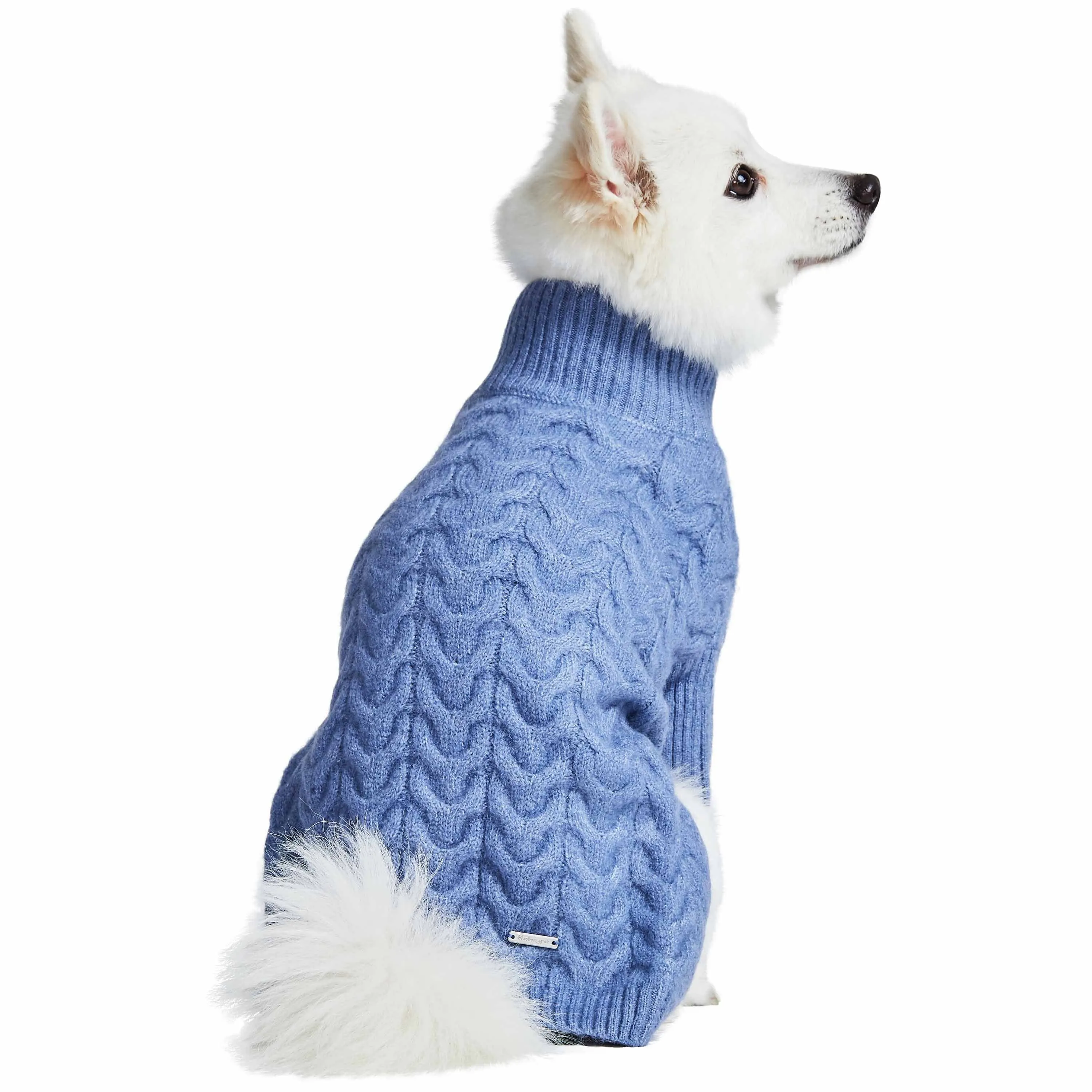 Fuzzy Textured Knit Dog Sweater, Turtle-neck