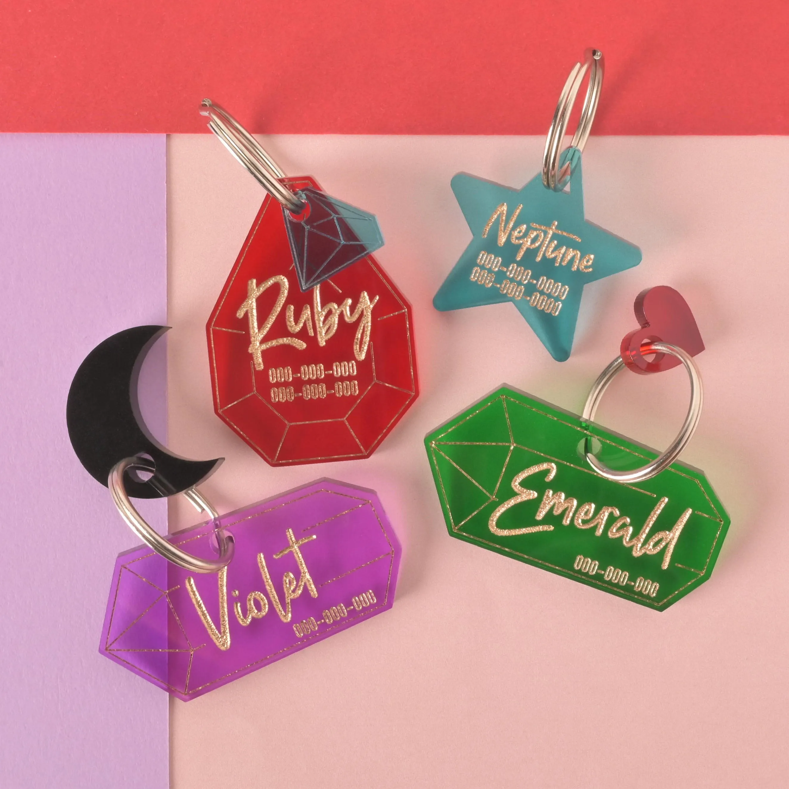 Glamorous Gem Personalized Pet Tag