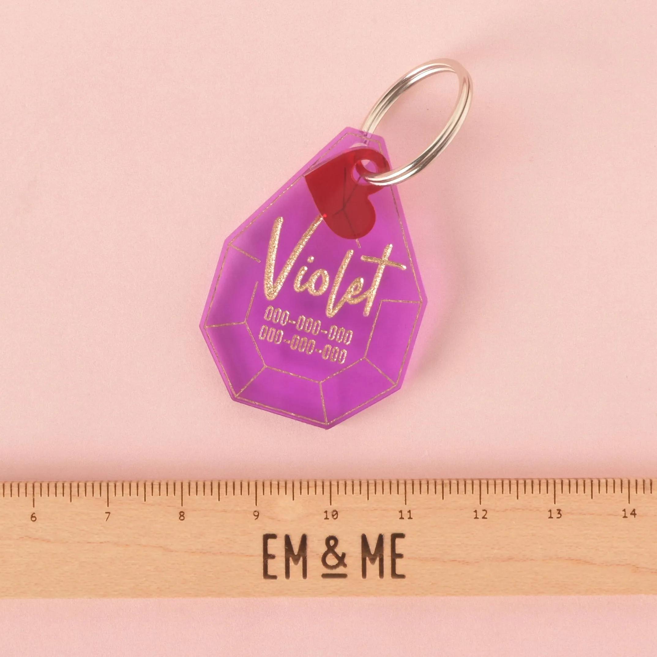 Glamorous Gem Personalized Pet Tag