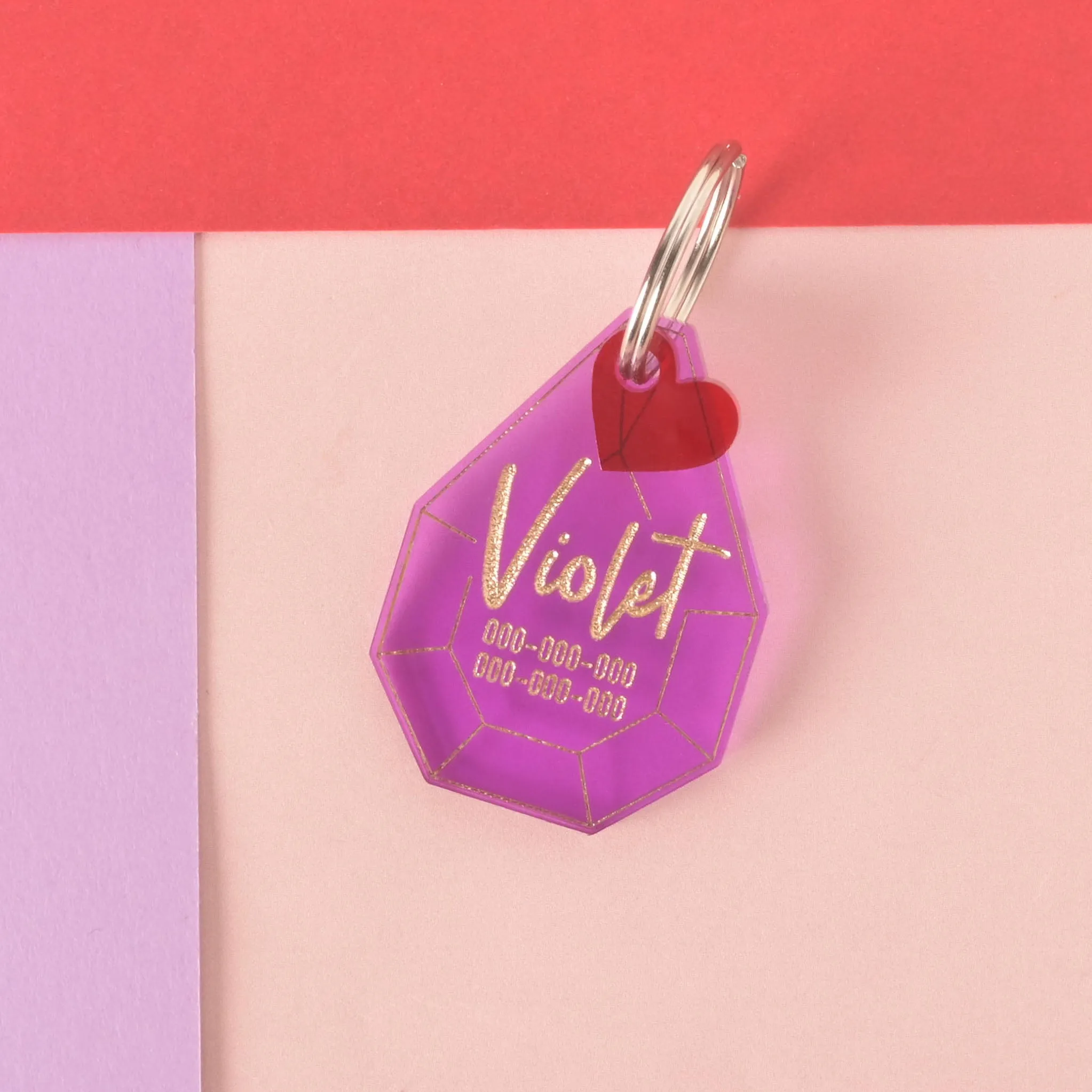 Glamorous Gem Personalized Pet Tag