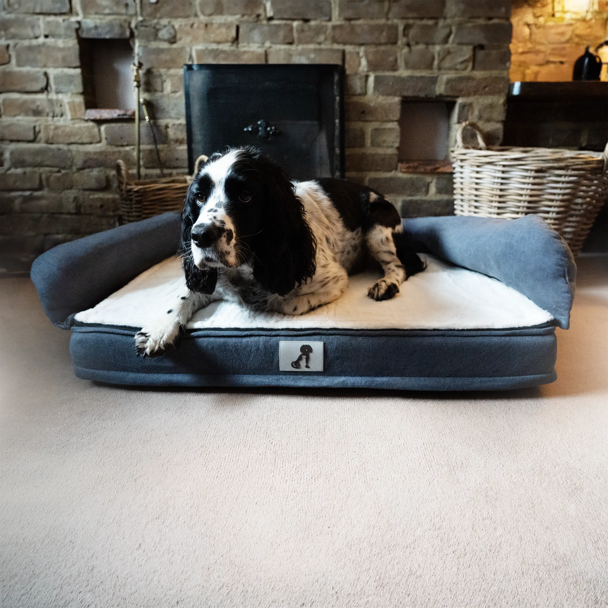 Grayson Luxury Memory Foam Dog Bed L 80x55cm