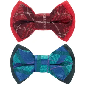 Handmade Plaid Bow Tie Set in Gift Box, 2 Pack