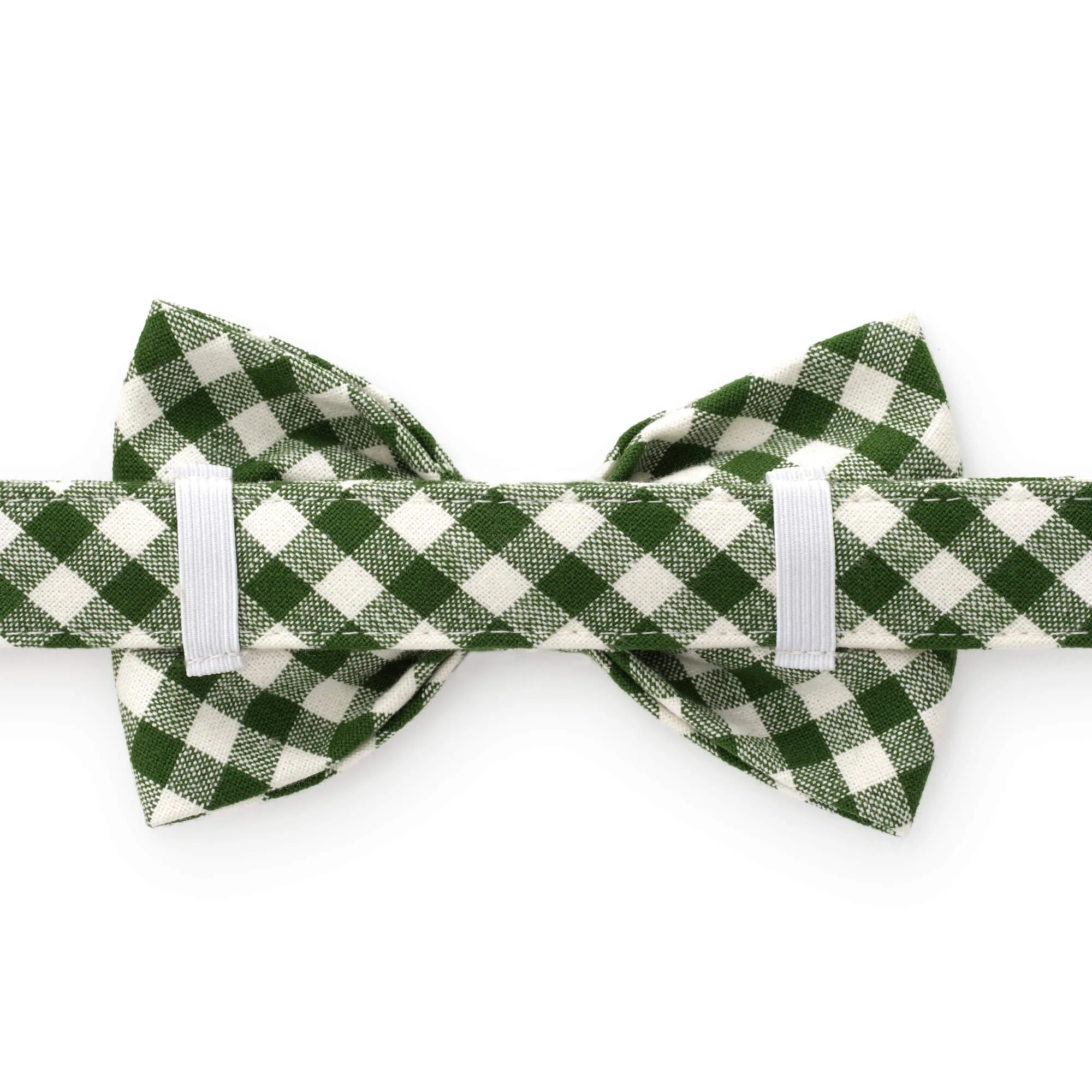 Heather Taylor Home x TFD Mini Gingham Hunter Green Dog Bow Tie