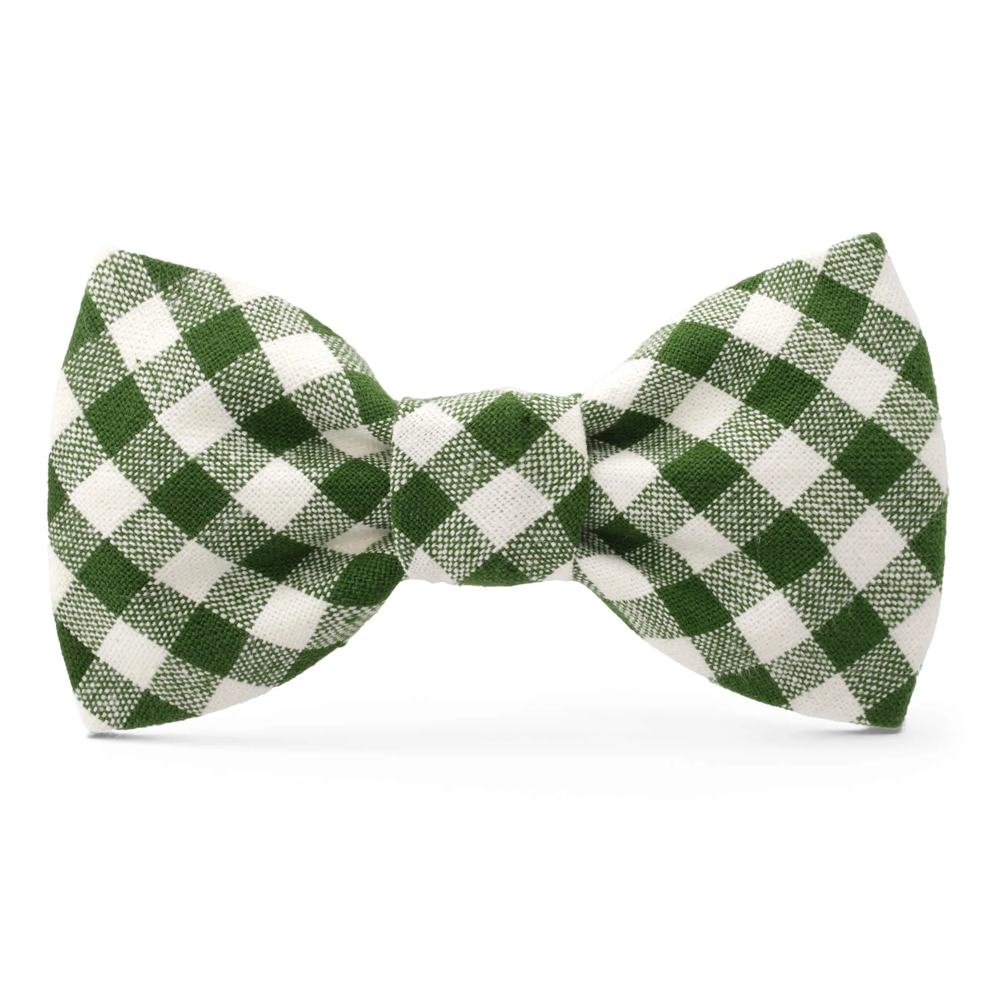 Heather Taylor Home x TFD Mini Gingham Hunter Green Dog Bow Tie