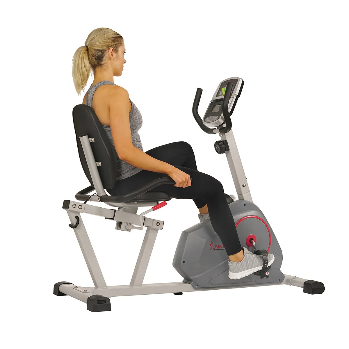 Magnetic Silent Recumbent Exercise Bike with Quiet Belt Drive Performance