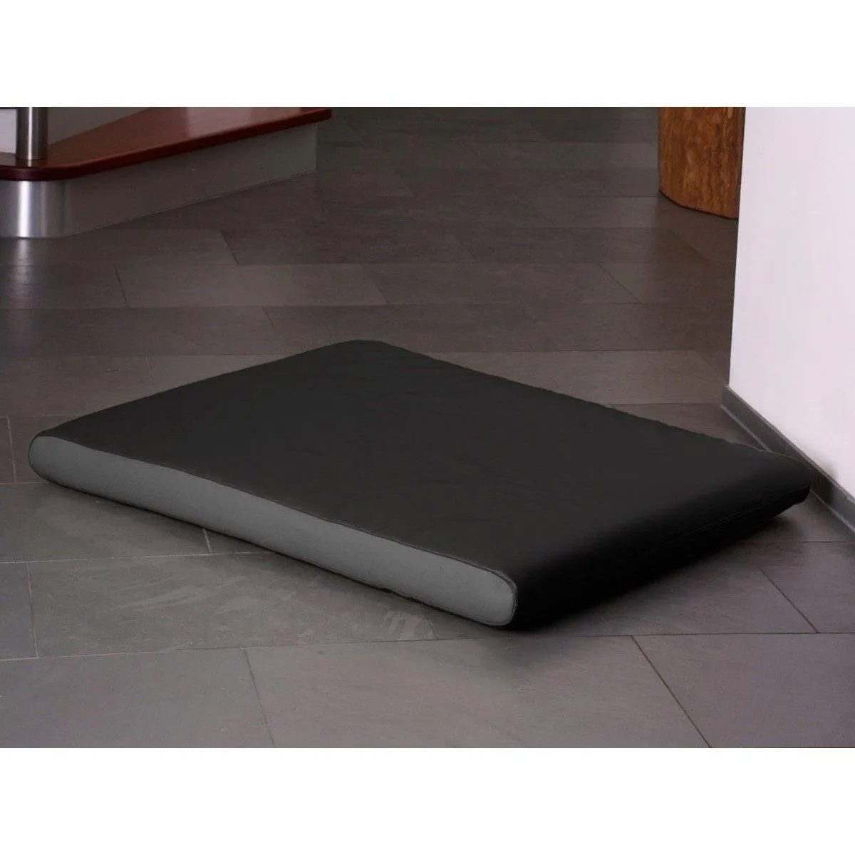 Memory Foam Dog Mattress in Black Faux Leather