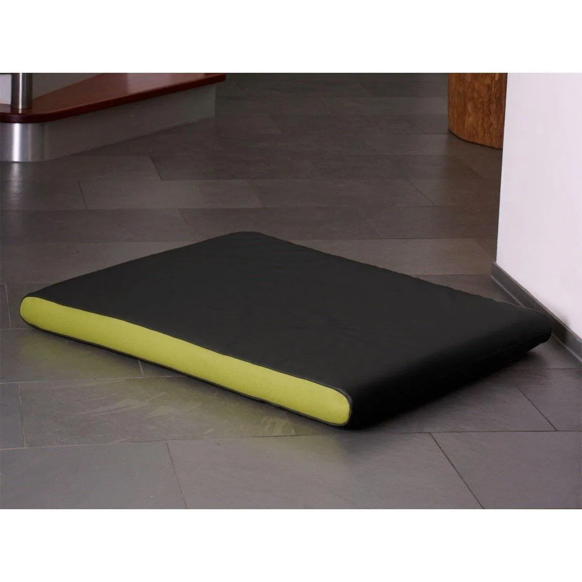 Memory Foam Dog Mattress in Black Faux Leather