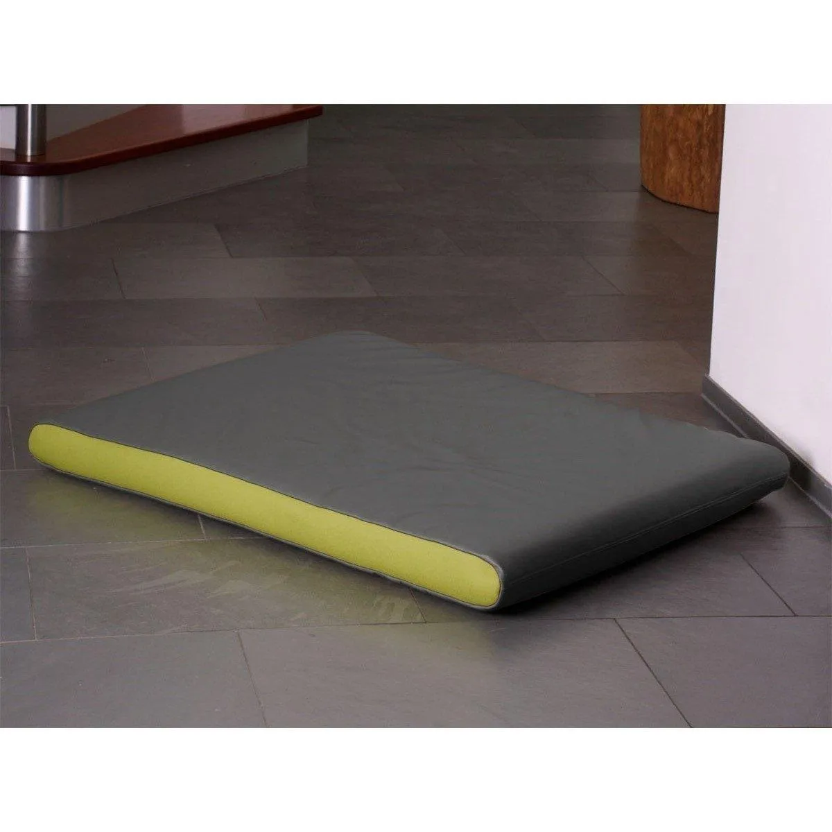 Memory Foam Dog Mattress in Grey Faux Leather