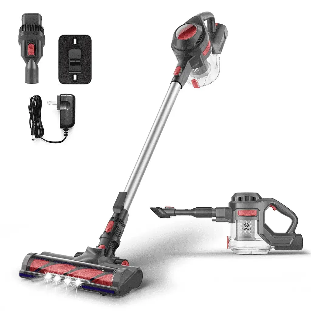 MOOSOO XL-618A X6 Red/Blue Stick Cordless Vacuum - Light Vacuum 12KPa