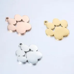 Paw Print Charm | ID Tag, Necklace, Memorial Use