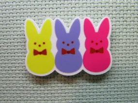 Peep Trio Wearing Bow Ties Needle Minder, Cover Minder, Magnet