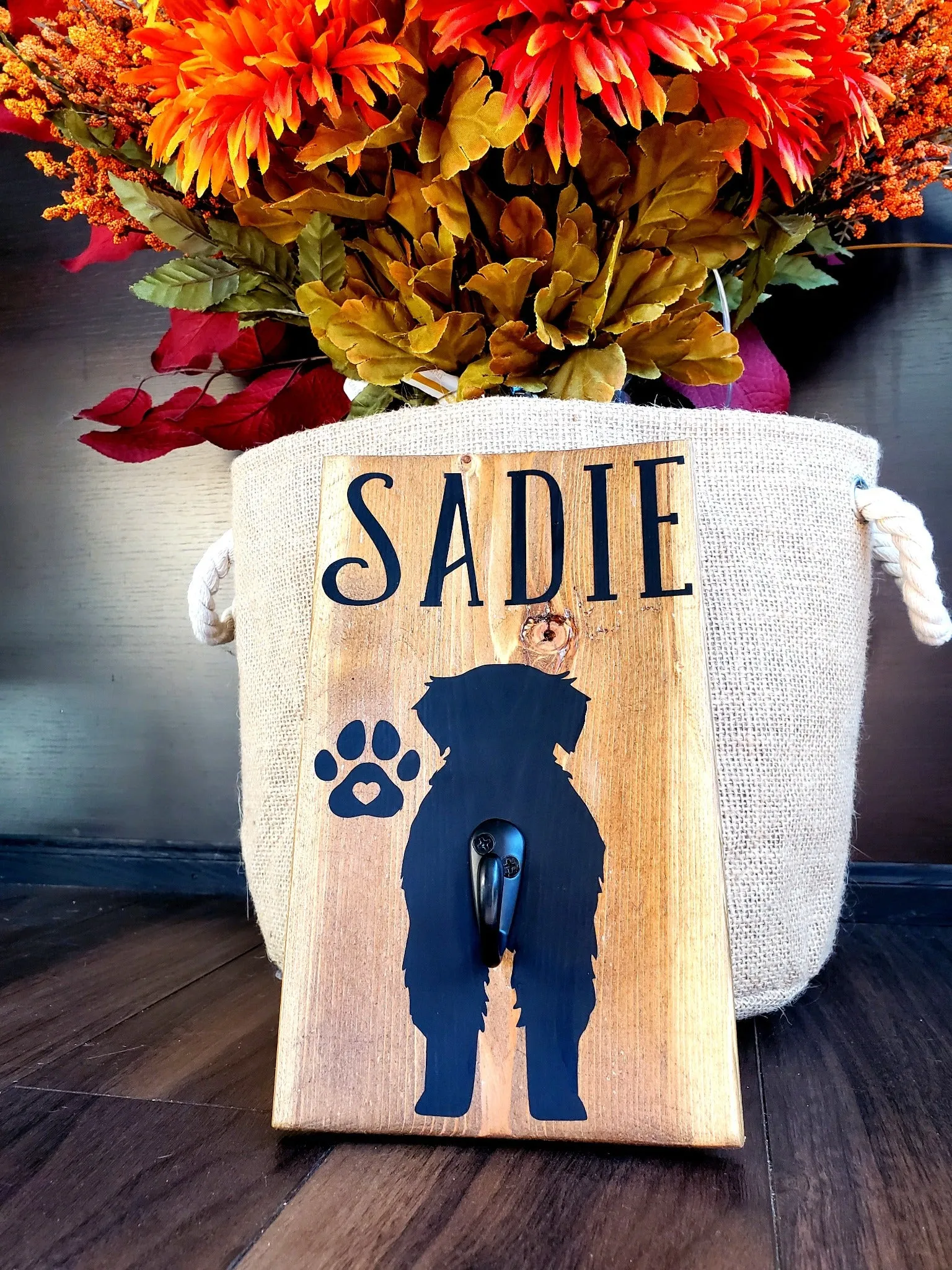 Personalized Pet Apparel and Leash Hanger