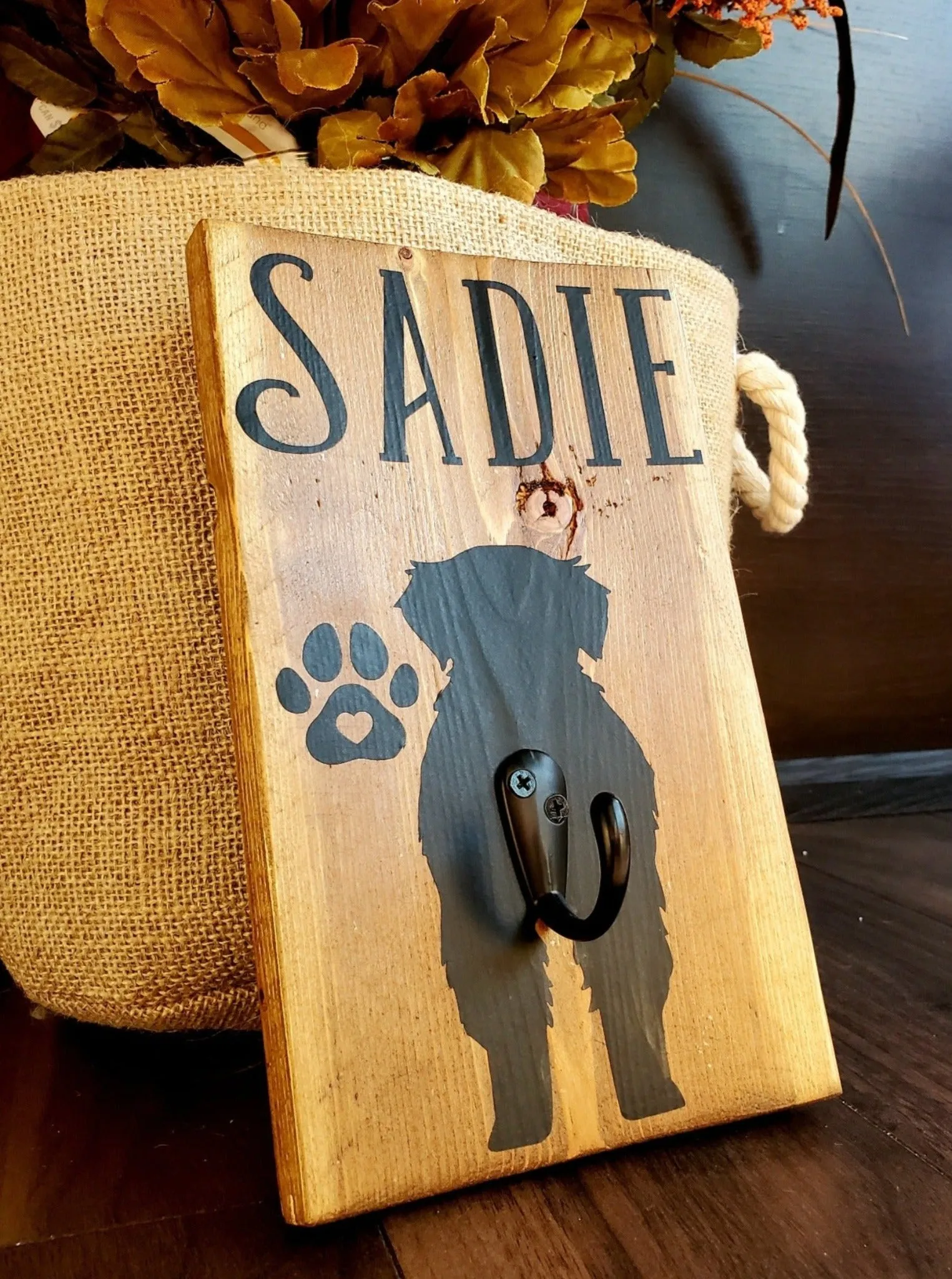 Personalized Pet Apparel and Leash Hanger