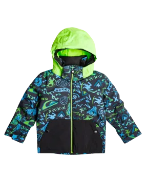 Quiksilver Boys' 2-7 Little Mission Snow Jacket - Tattoo Heritage / True Black