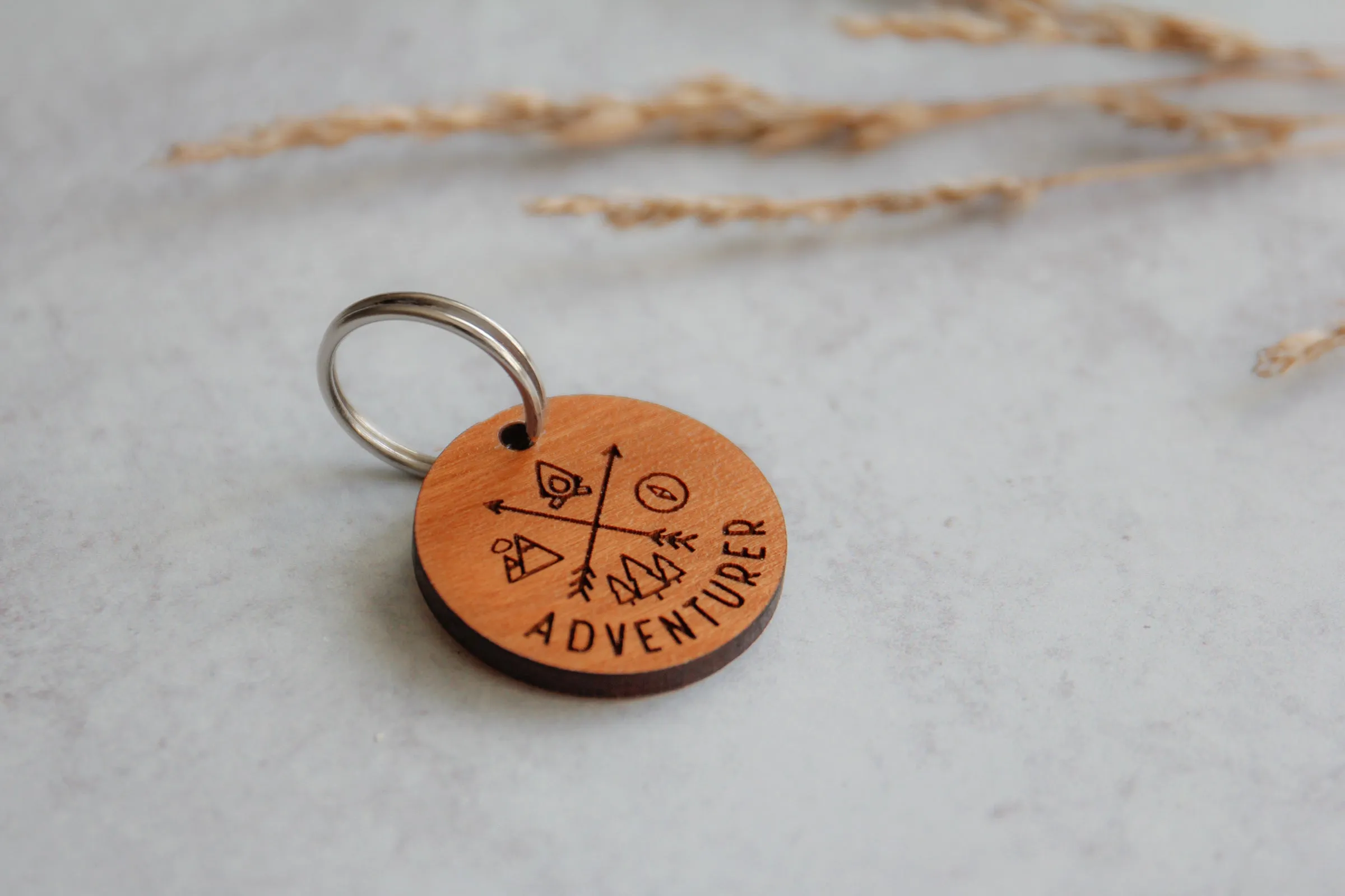 "Adventurer" Wooden Pet ID Tag