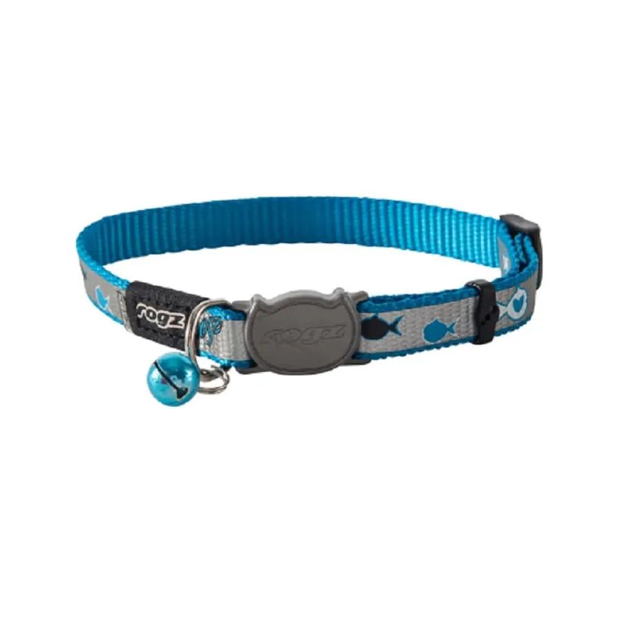 Rogz Reflectocat Collar Blue Fish