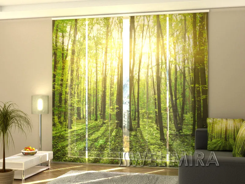 Set of 4 Panel Curtains Sun rays 2