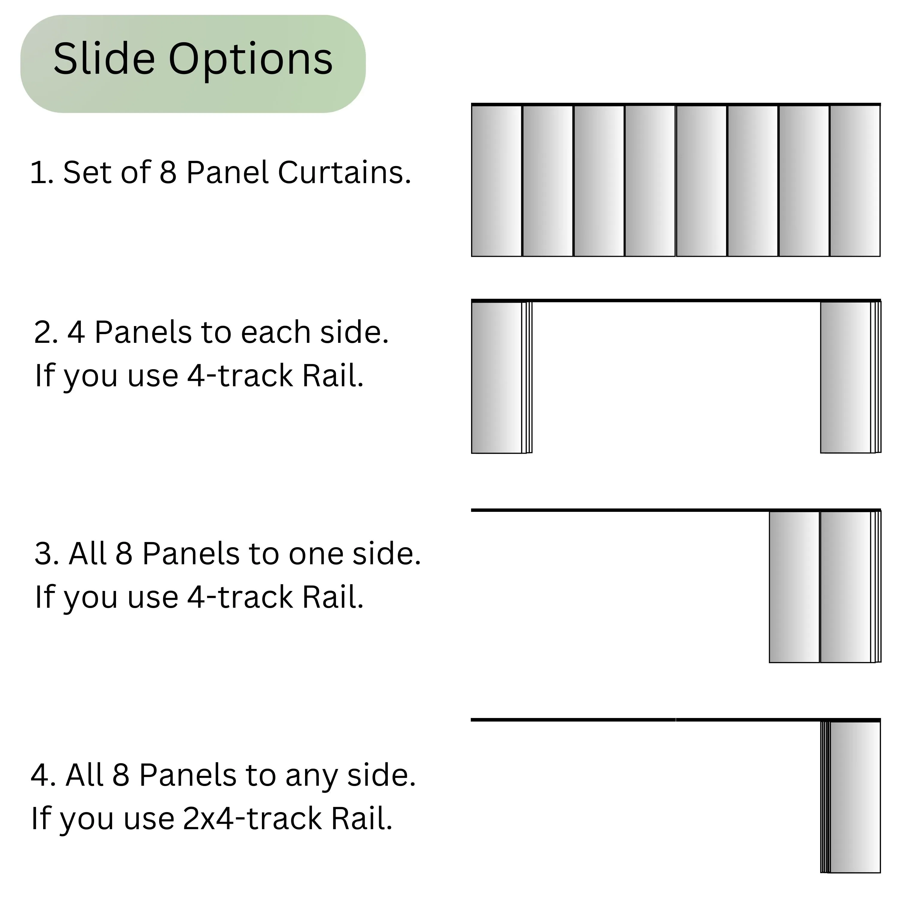 Sliding Panel Curtain Light Gray Abstraction 2