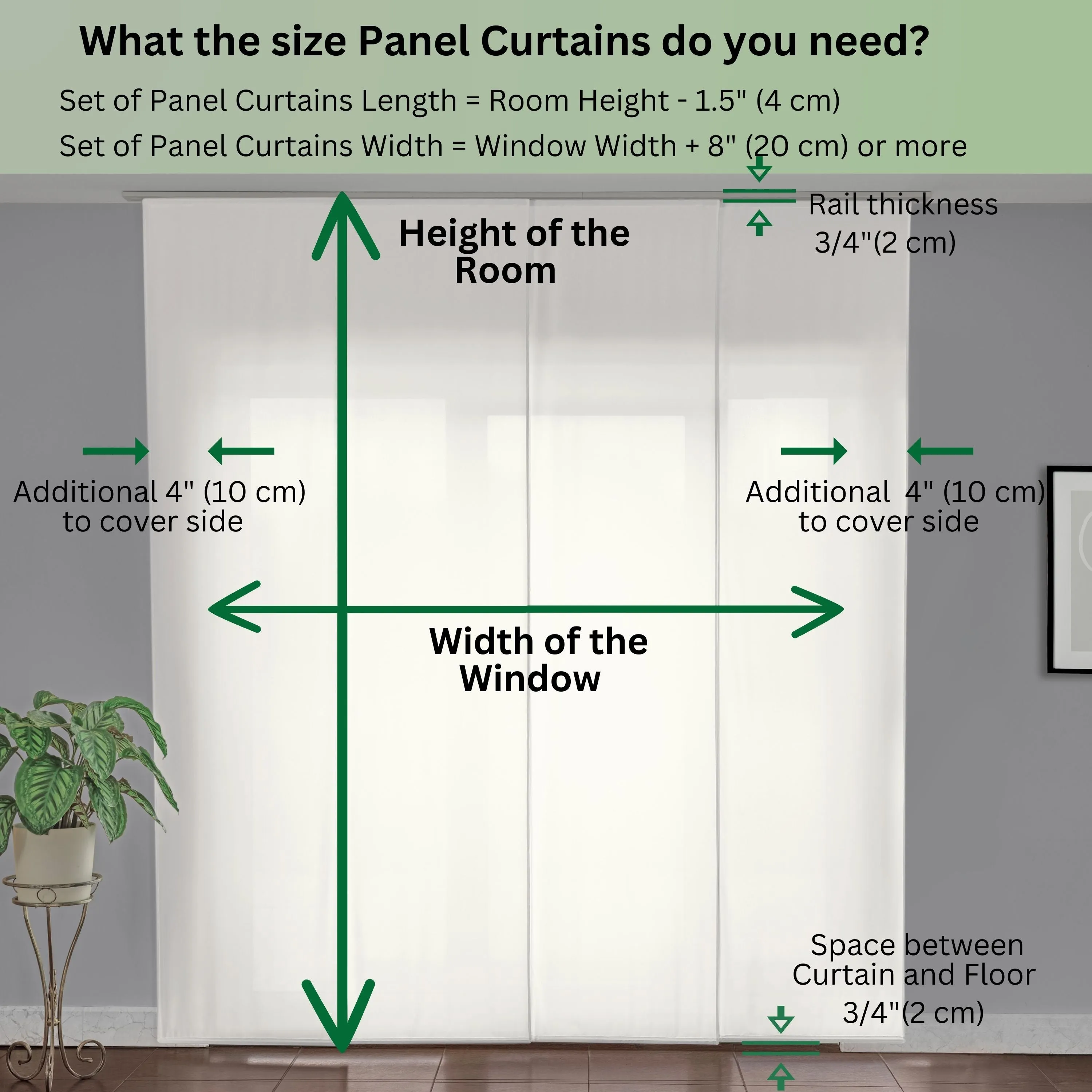 Sliding Panel Curtain Zen Stone in Japanese Garden