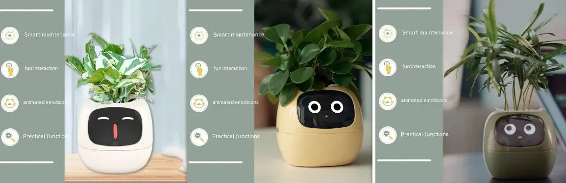 Smart Planter Endless Fun Over 49 Rich Expressions 7 Smart Sensors And AI Chips Make Raising Plants Easy And Fun