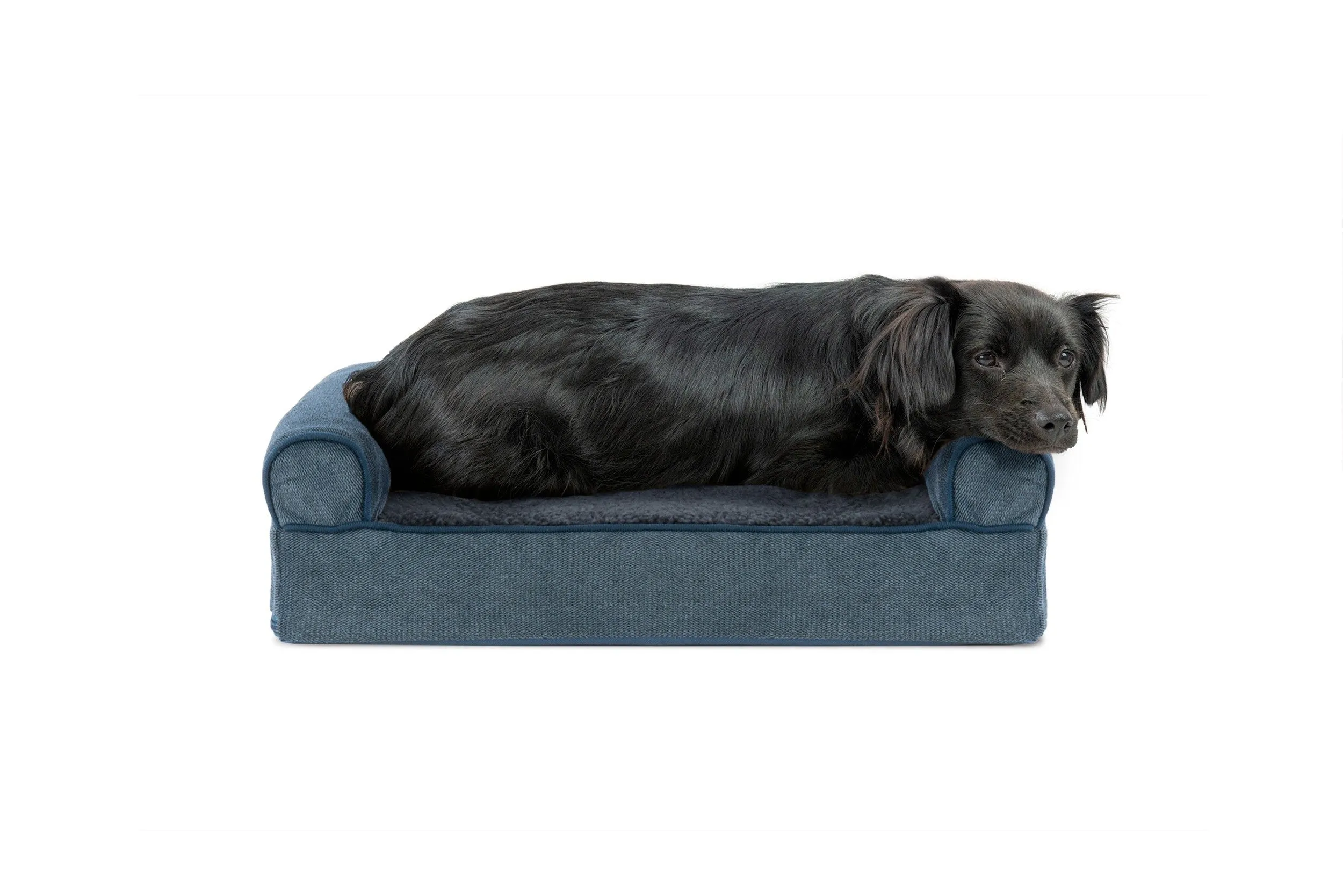 Sofa Dog Bed - Faux Fleece & Chenille