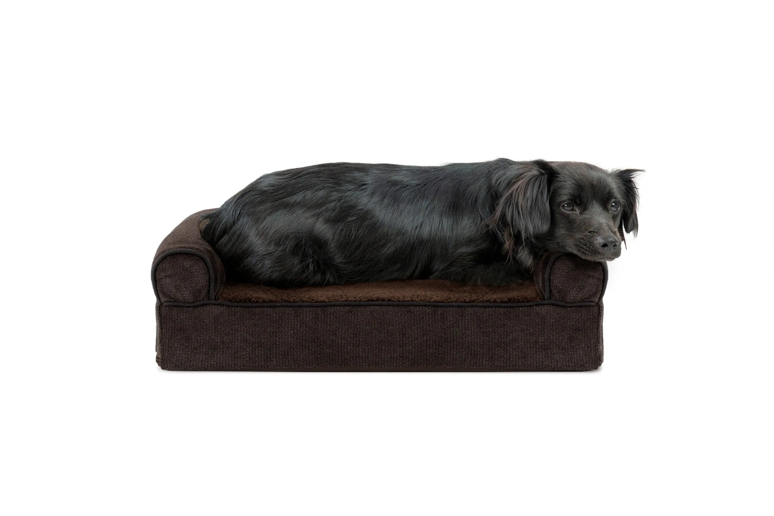 Sofa Dog Bed - Faux Fleece & Chenille